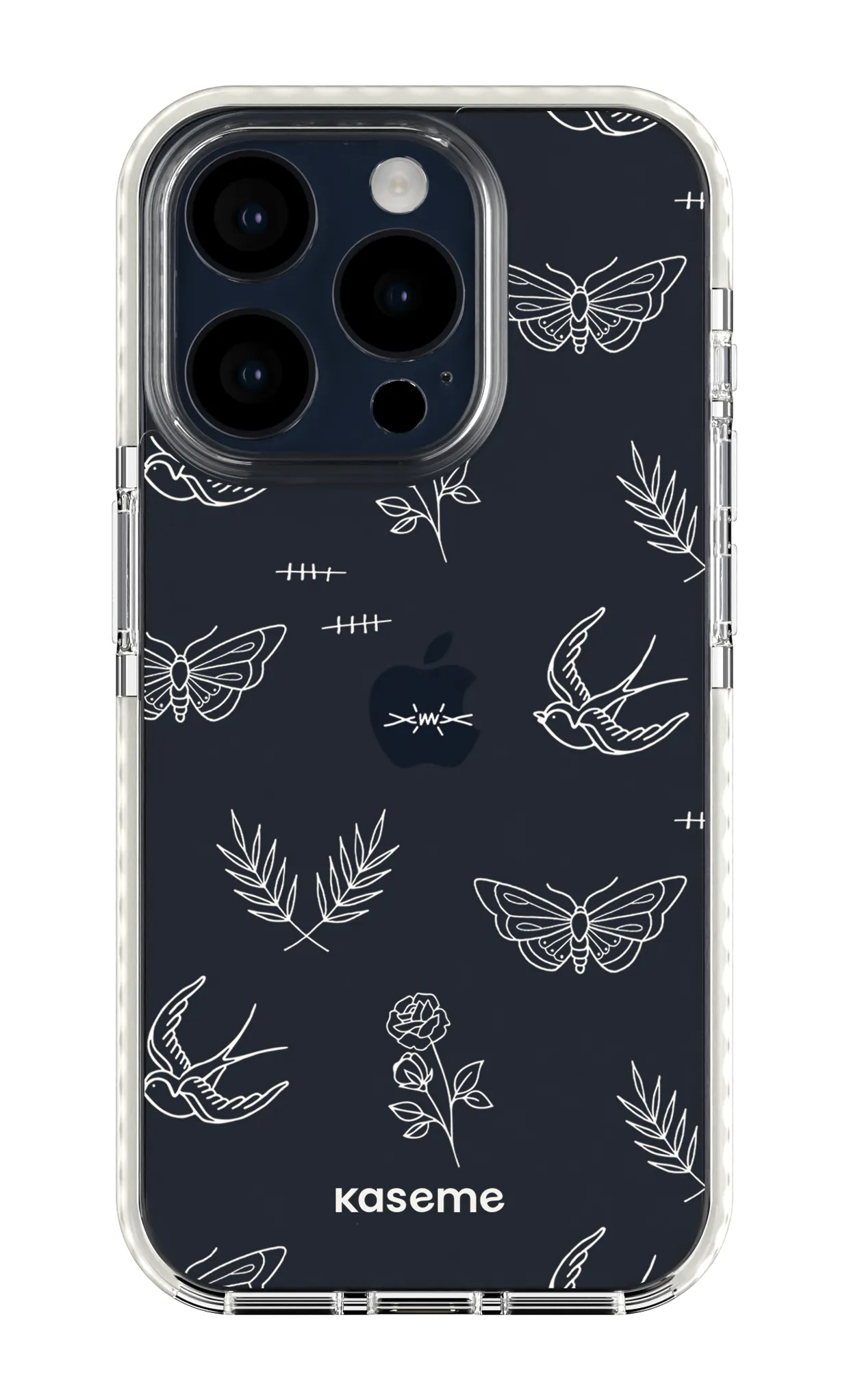 Ink white clear case