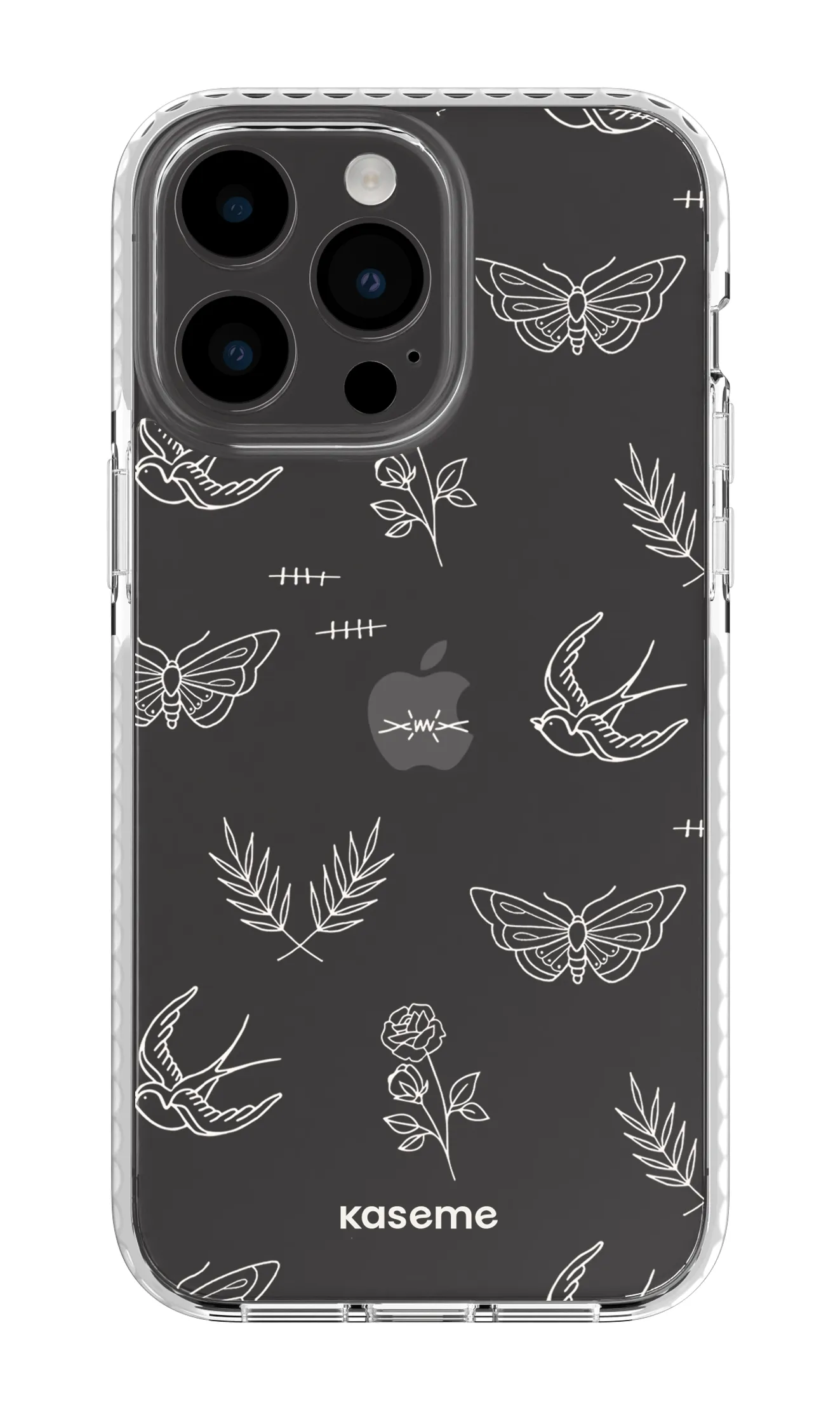 Ink white clear case
