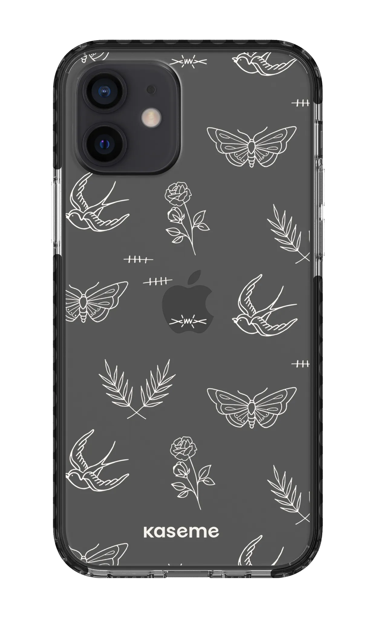 Ink white clear case