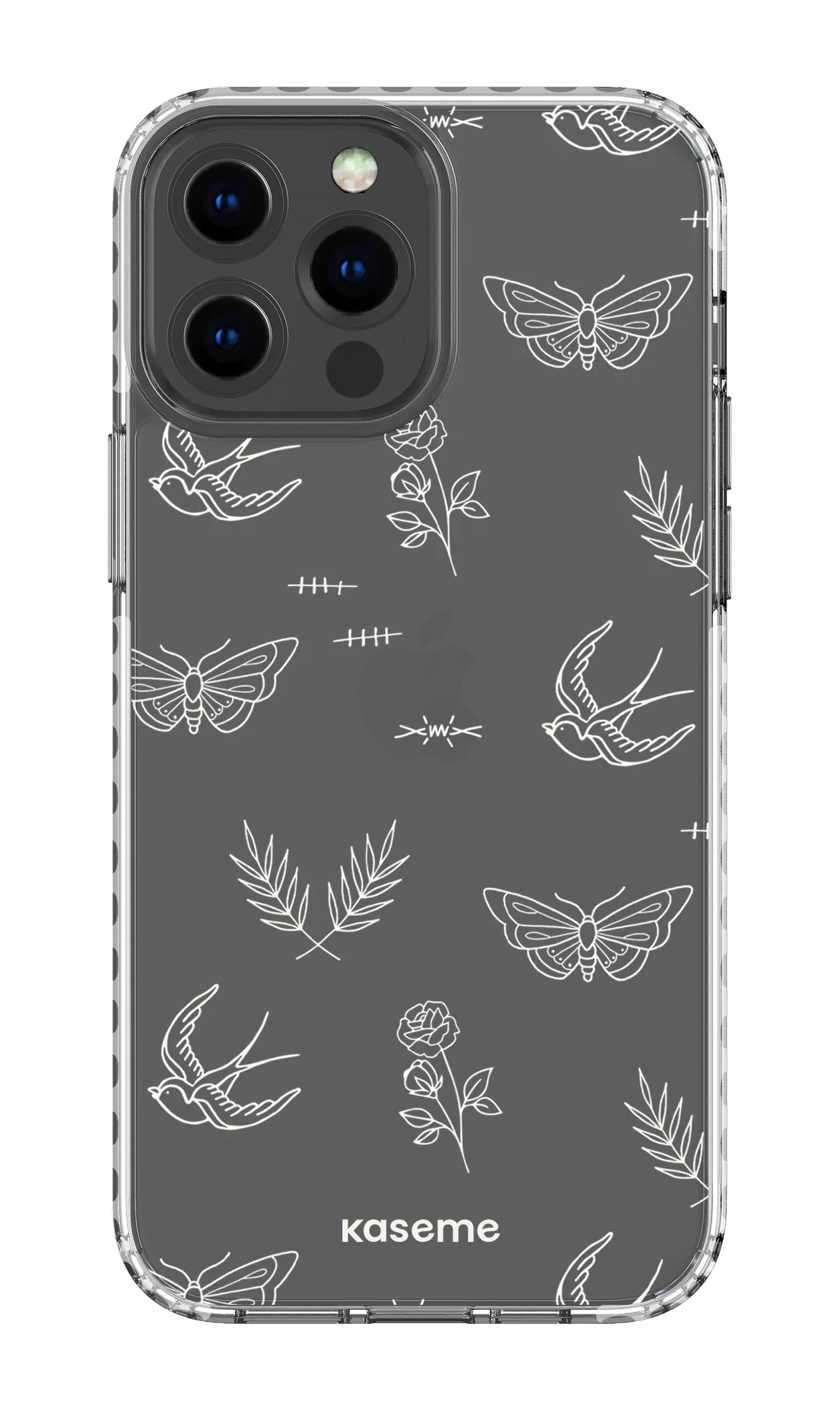 Ink white clear case