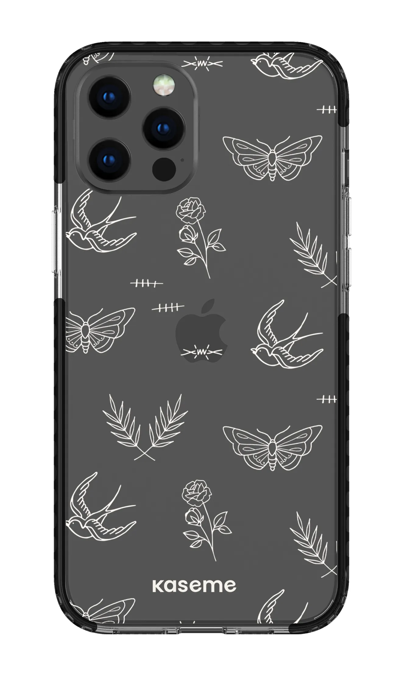 Ink white clear case