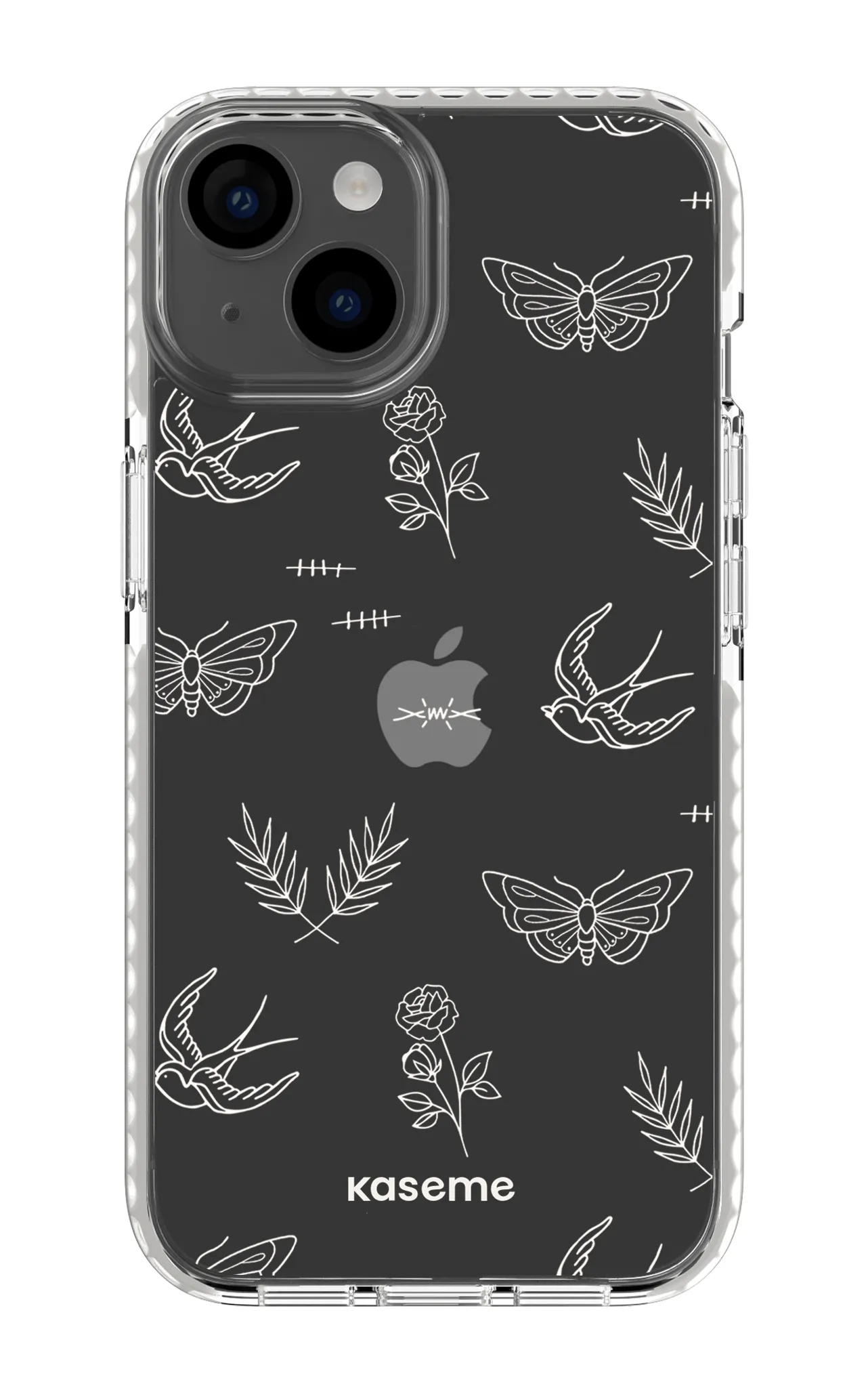 Ink white clear case