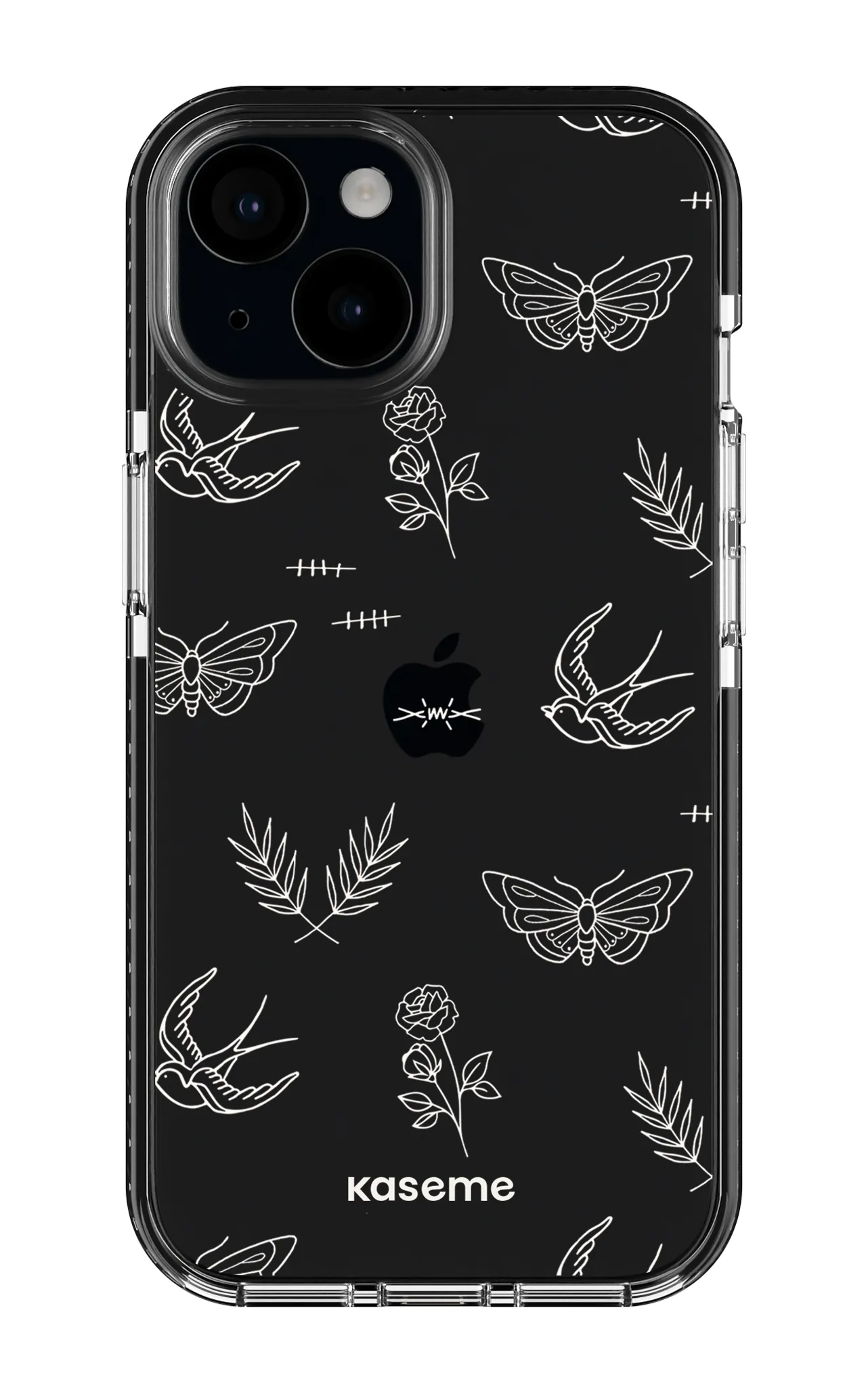 Ink white clear case