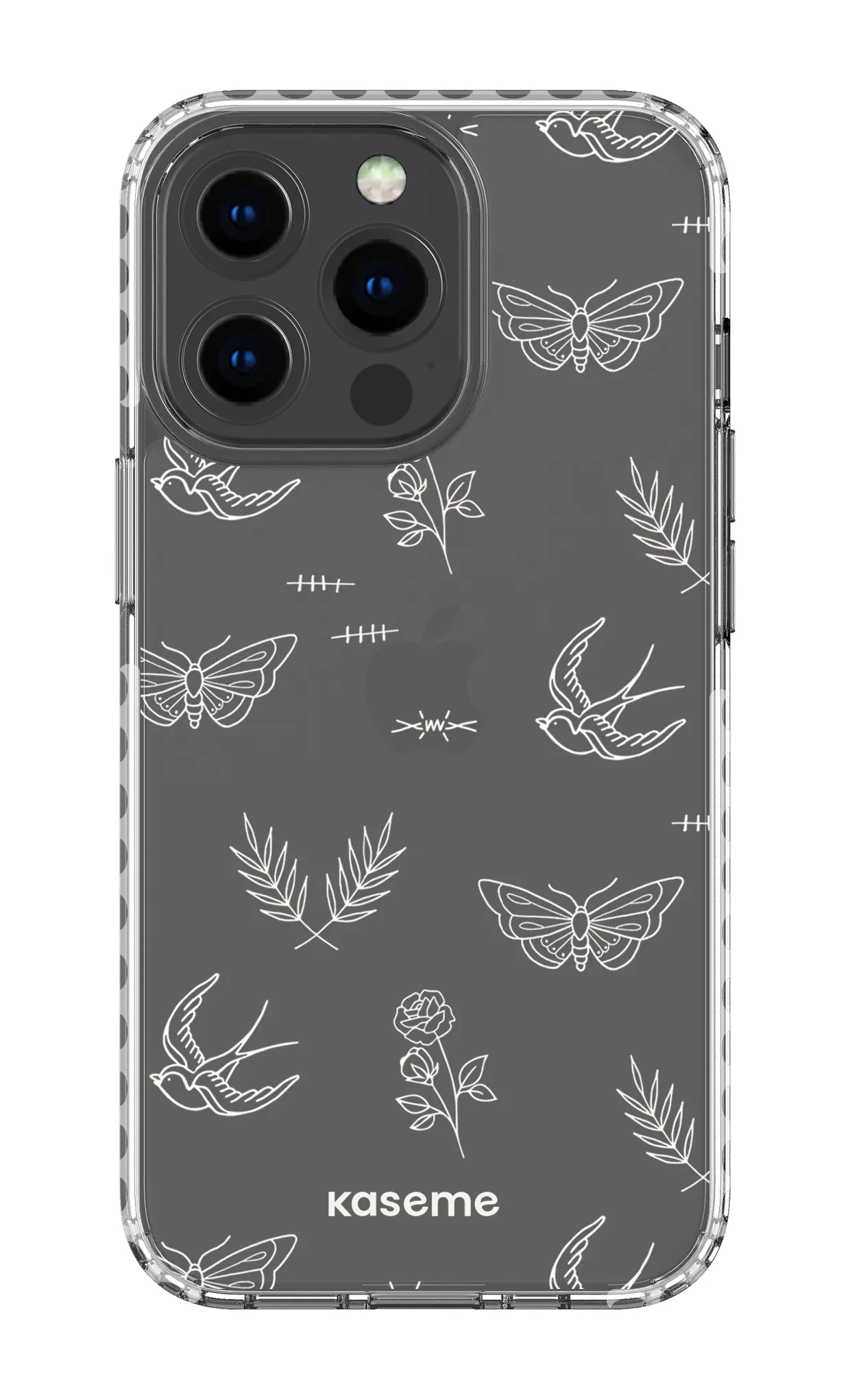 Ink white clear case