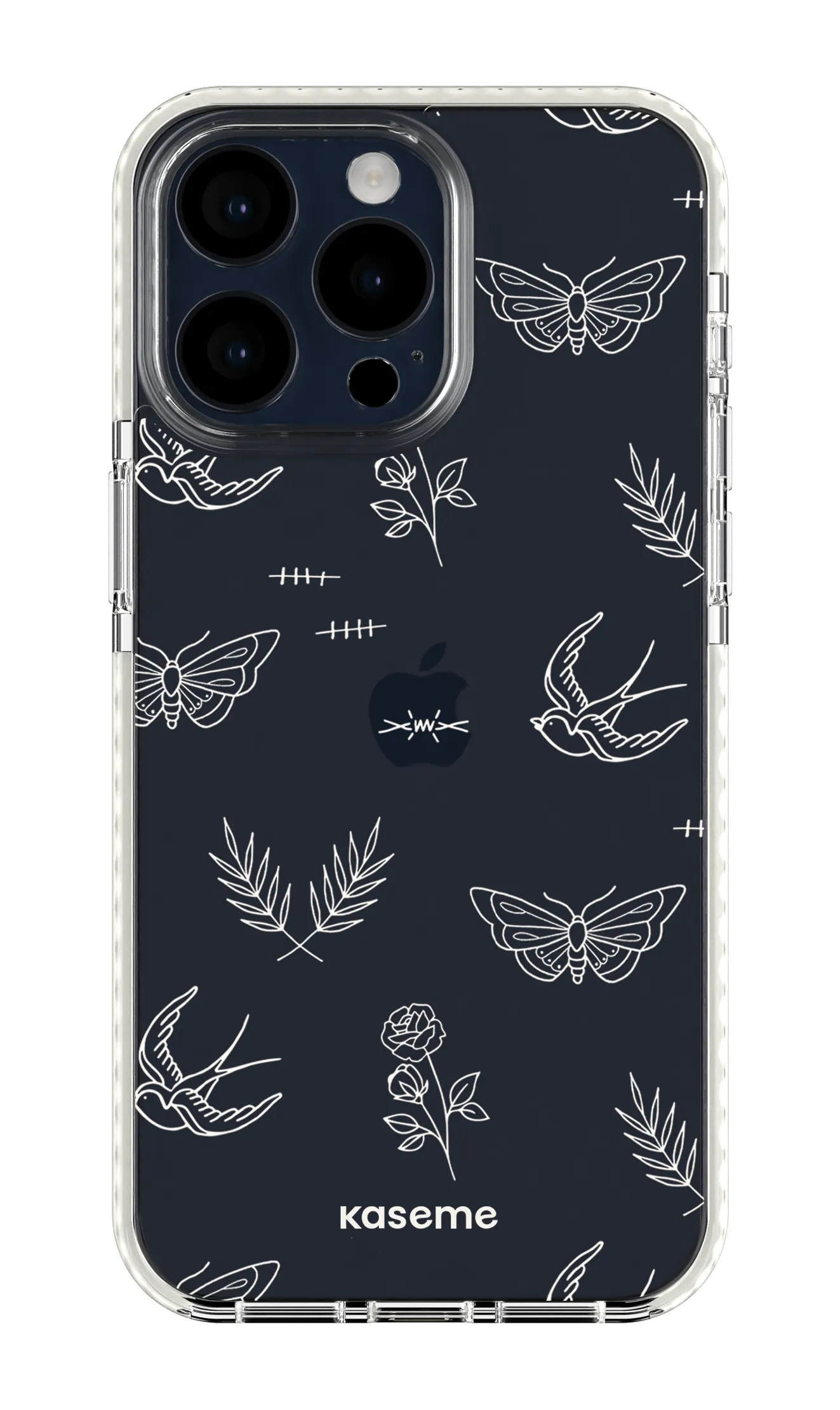 Ink white clear case