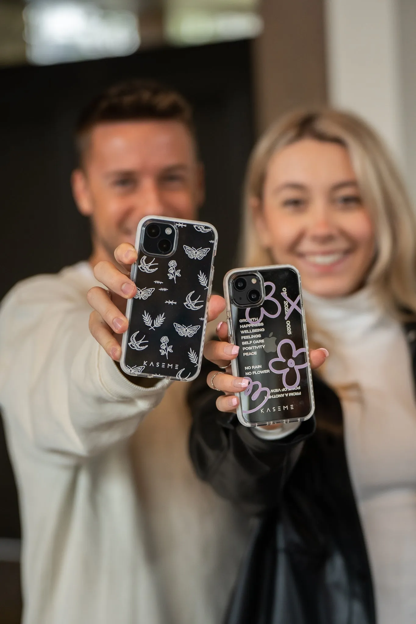Ink white clear case