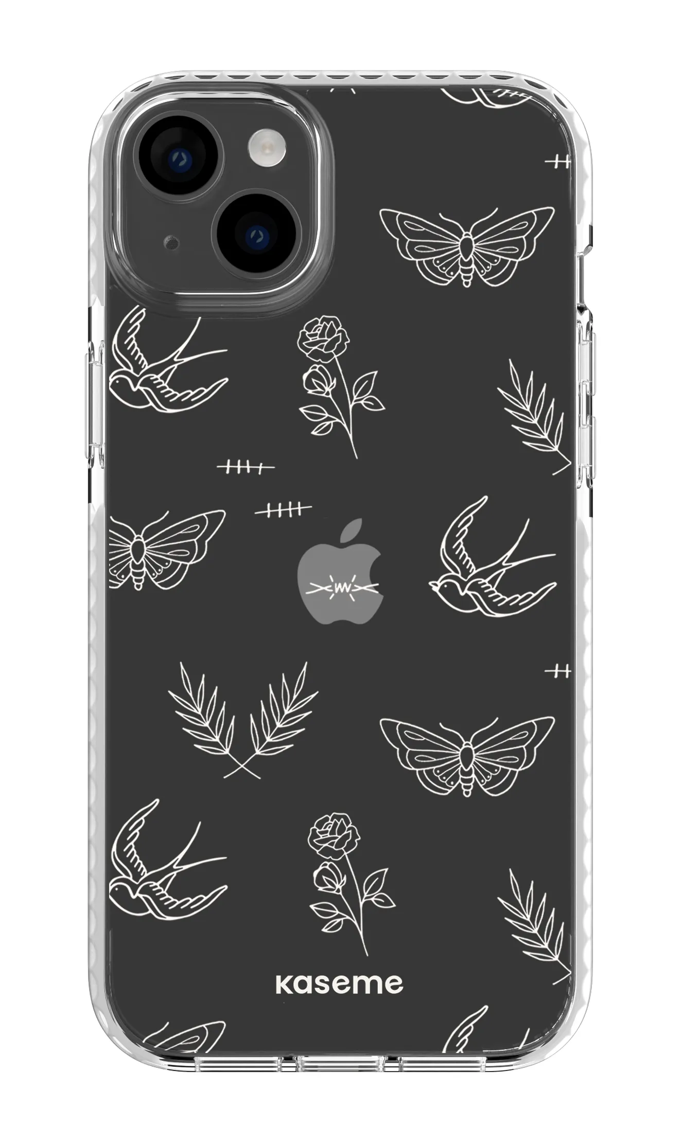 Ink white clear case