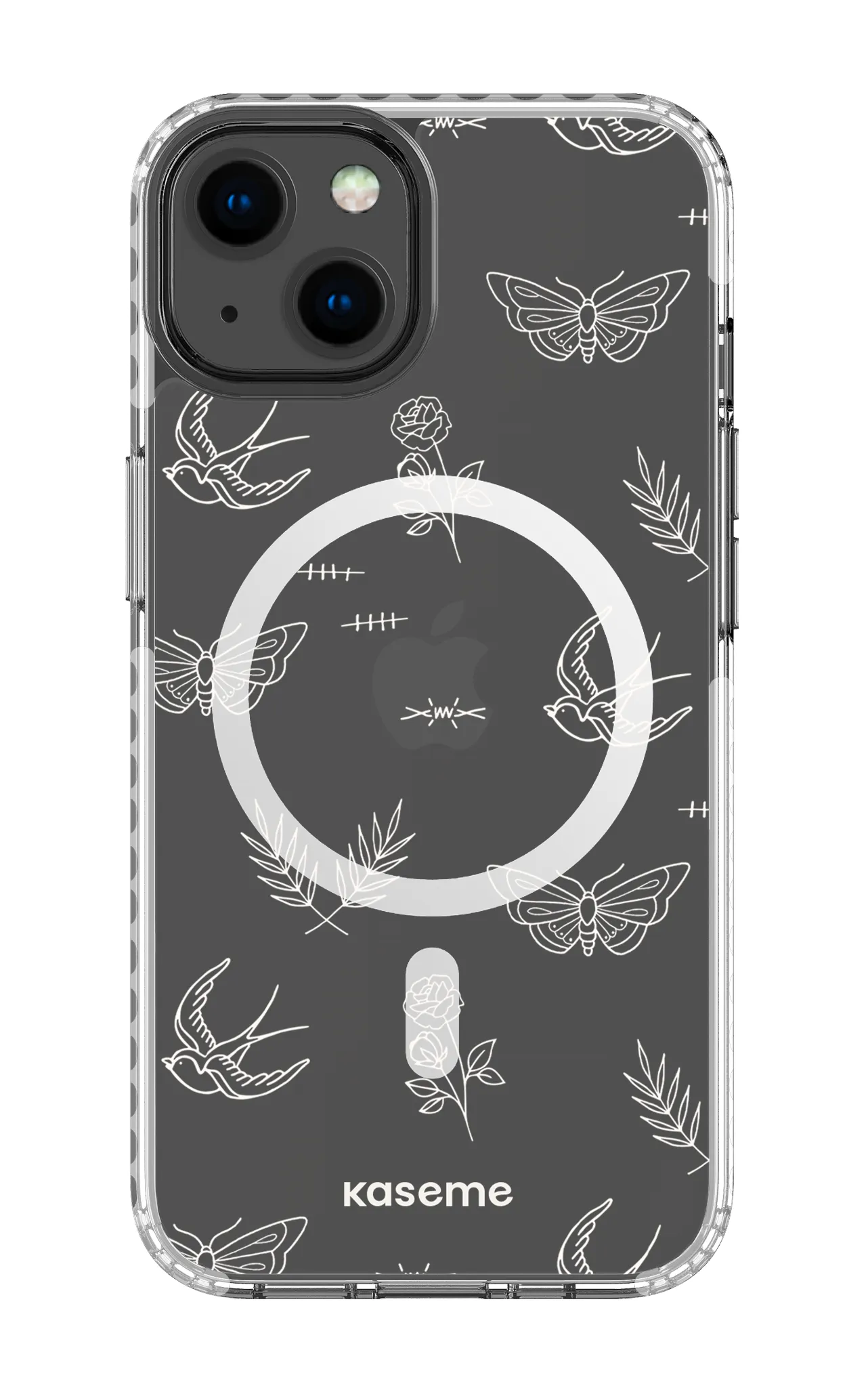 Ink white clear case