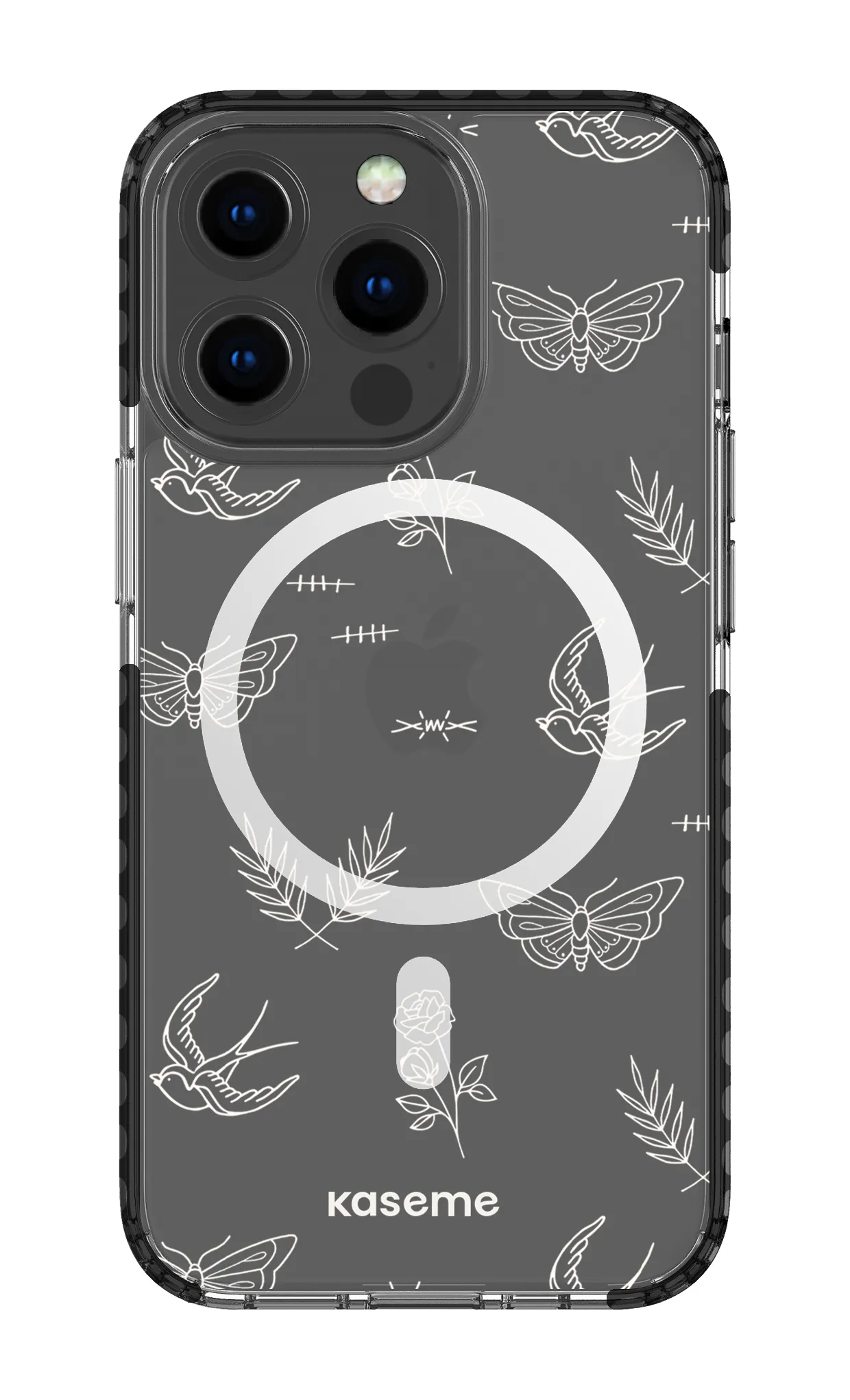 Ink white clear case