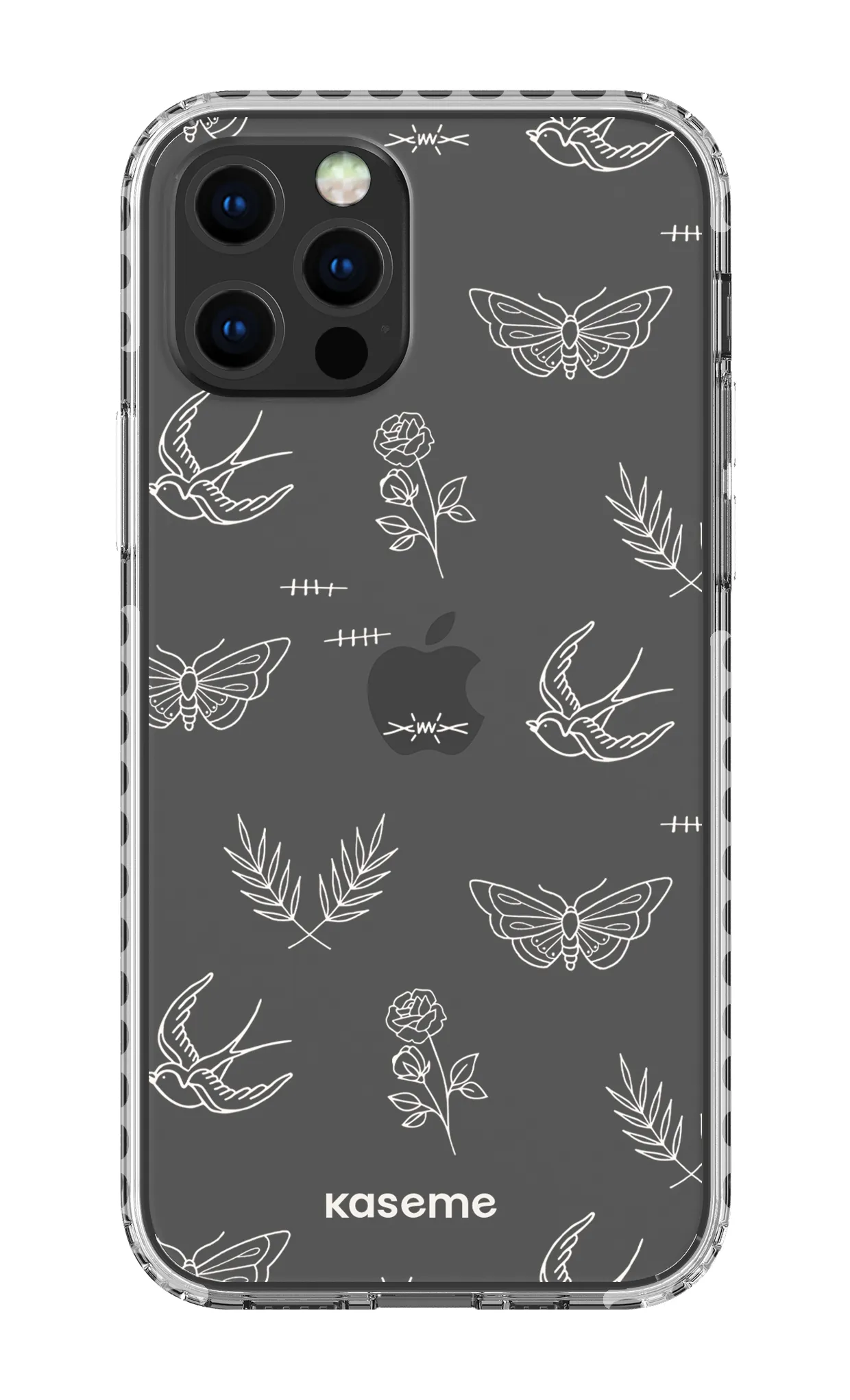 Ink white clear case