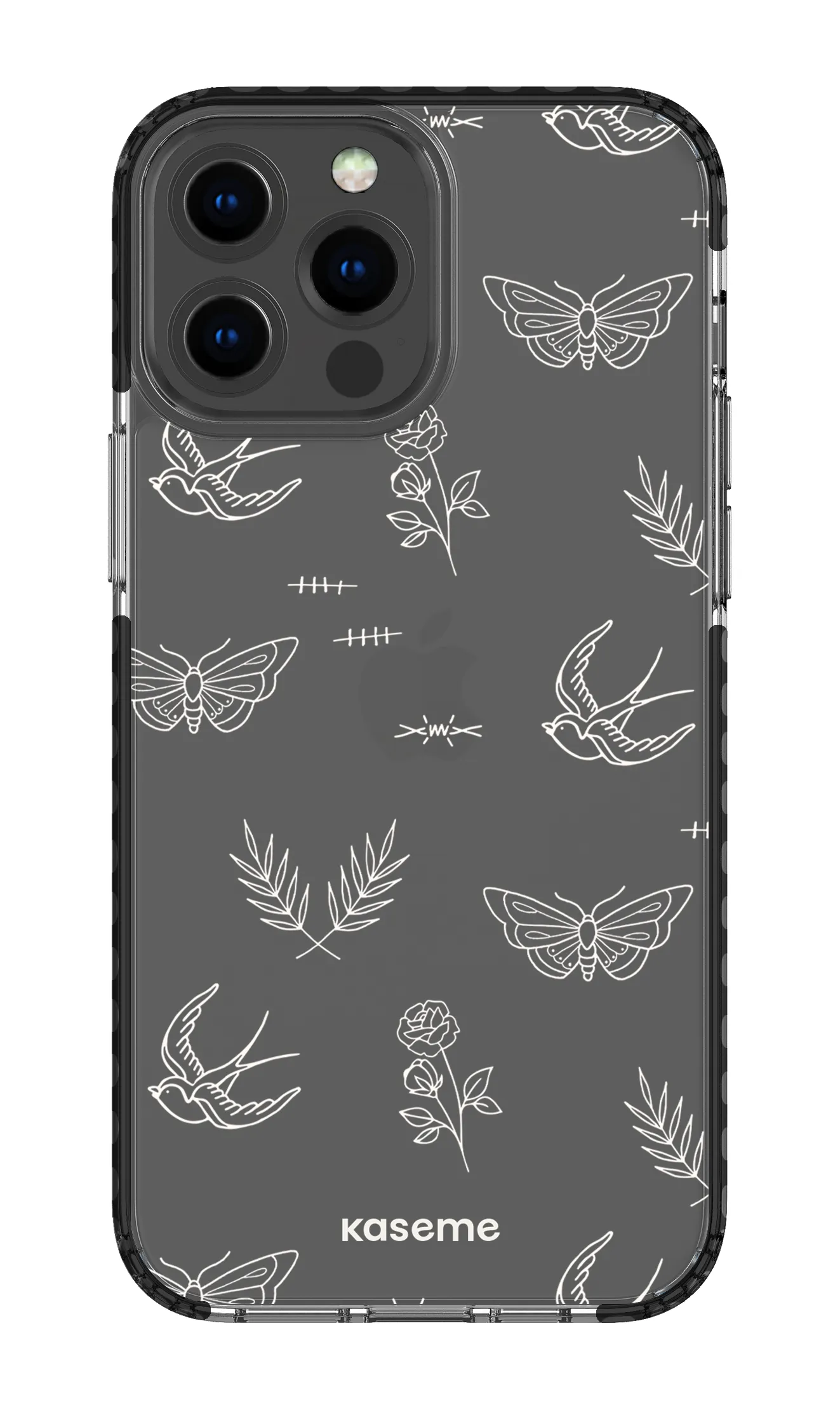 Ink white clear case