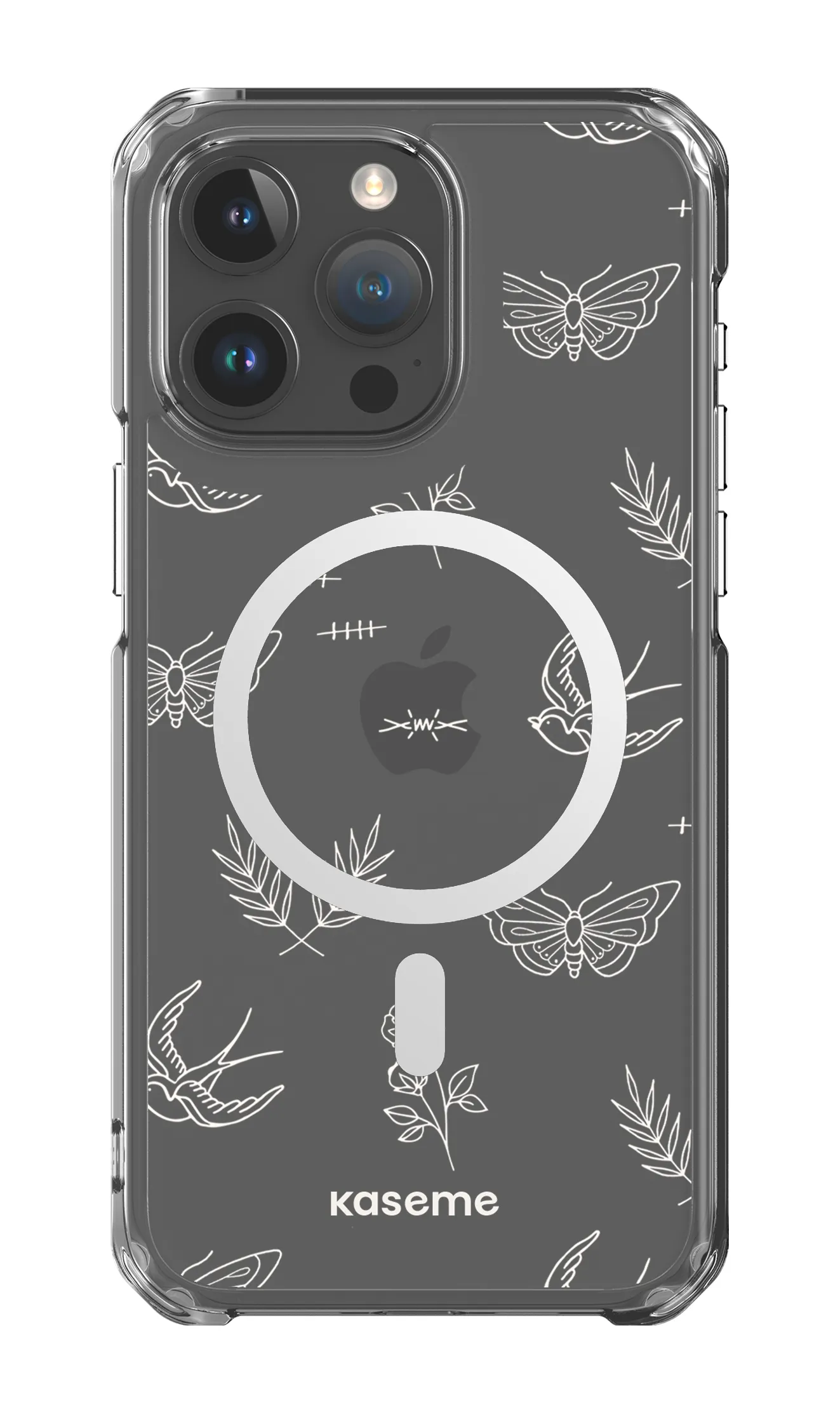 Ink white clear case