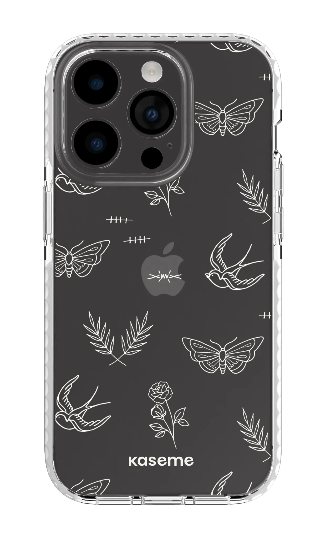 Ink white clear case