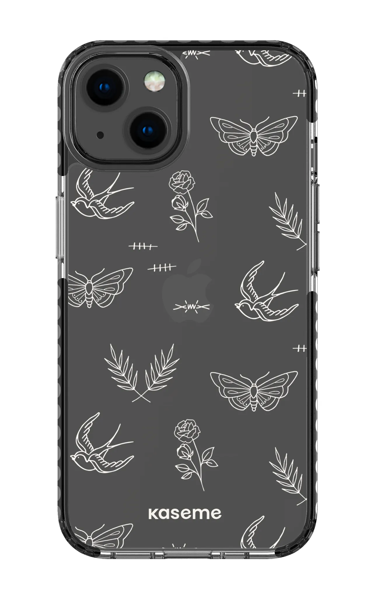 Ink white clear case