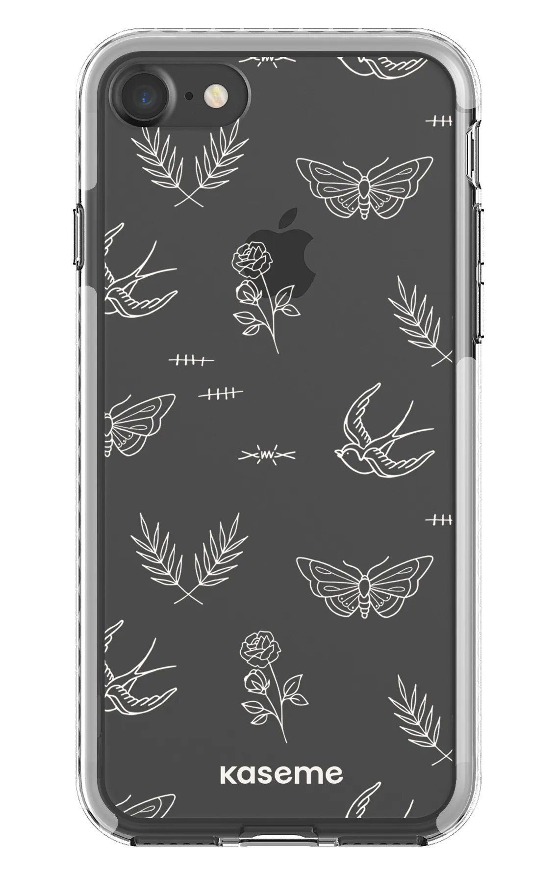 Ink white clear case
