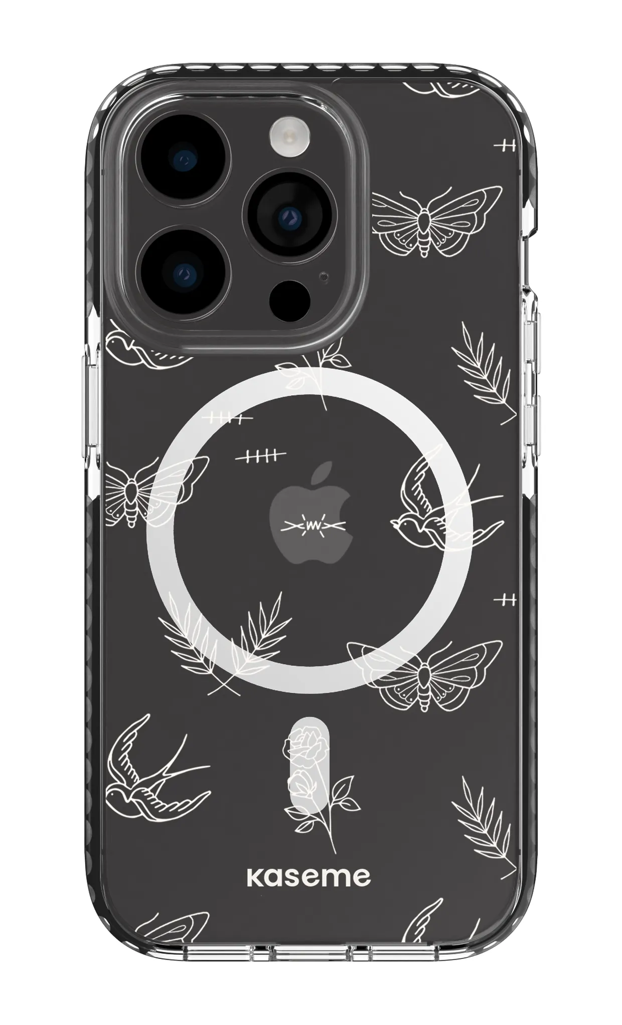 Ink white clear case