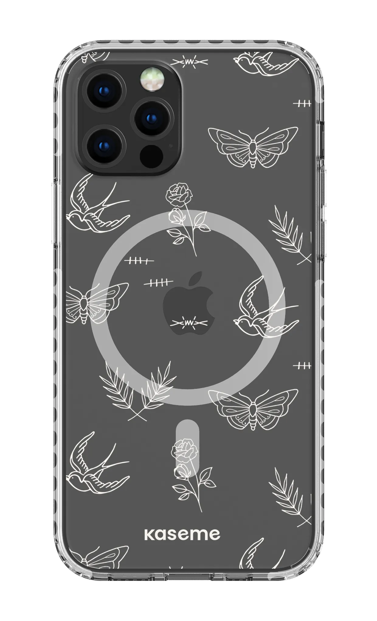 Ink white clear case