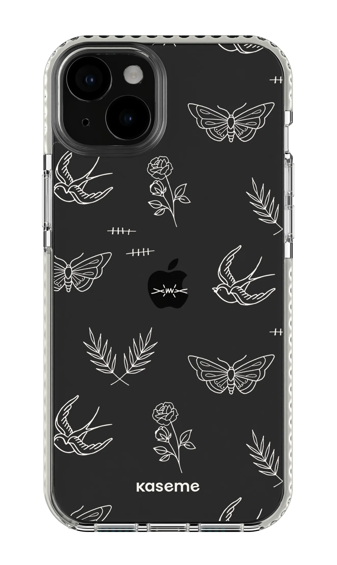 Ink white clear case