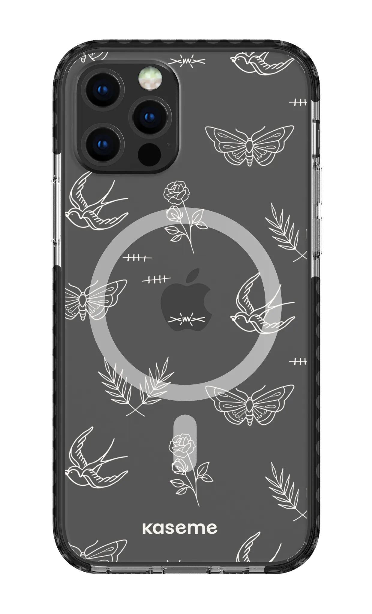 Ink white clear case