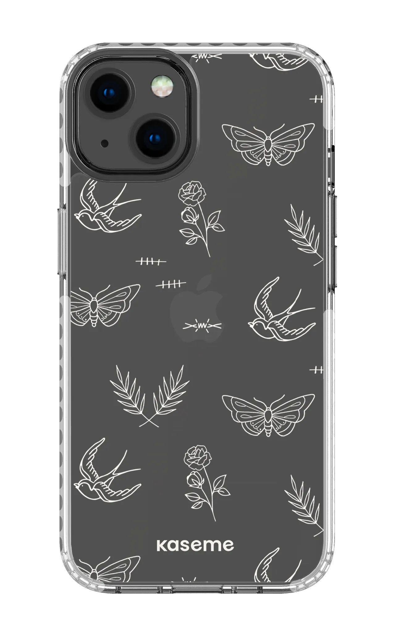 Ink white clear case