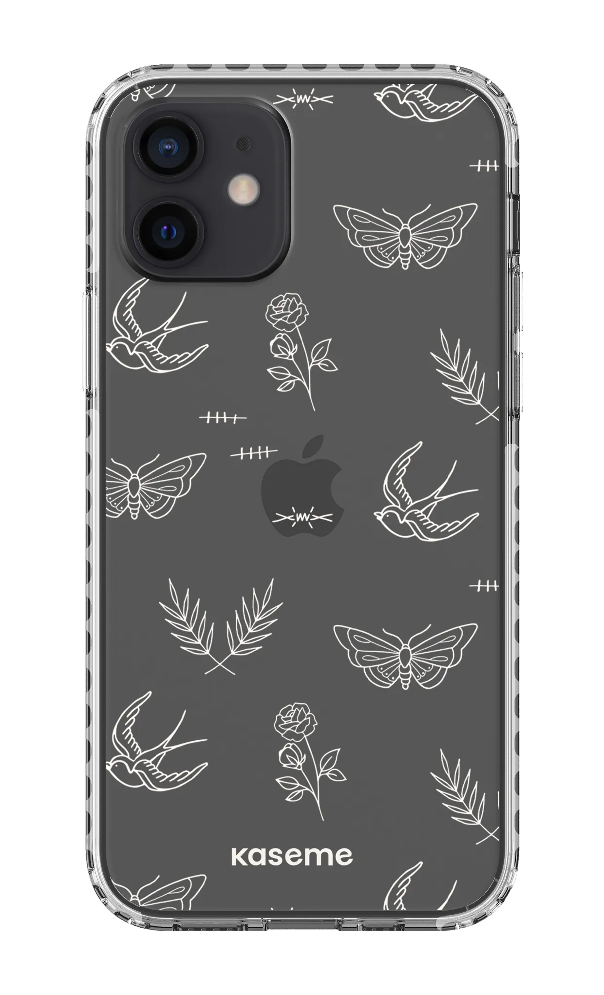 Ink white clear case