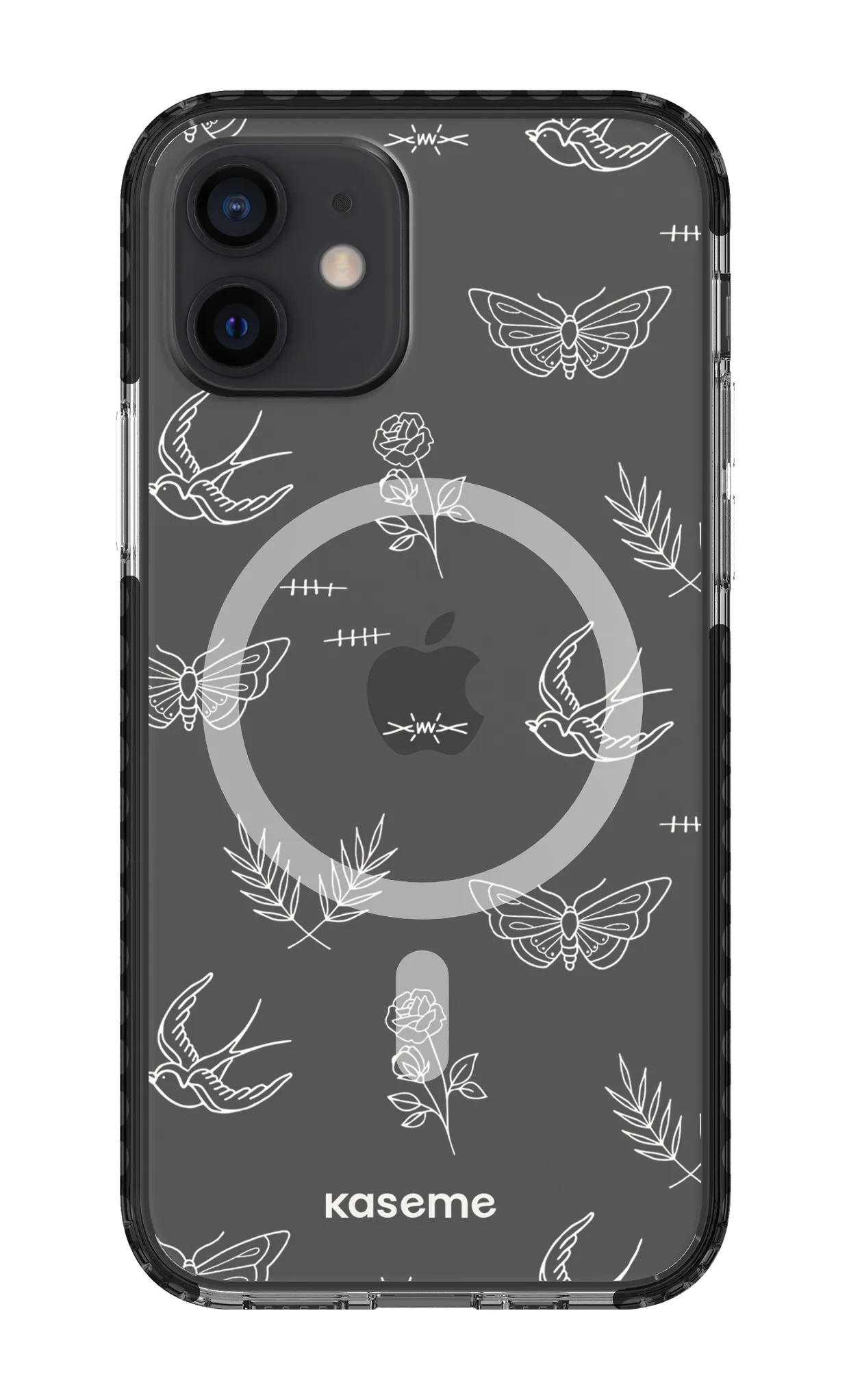 Ink white clear case