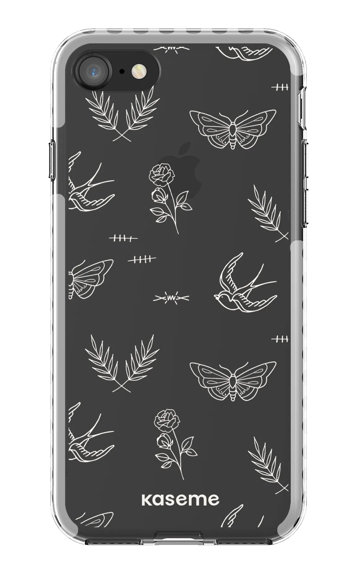 Ink white clear case