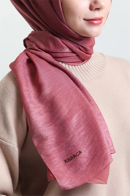 Karaca Shimmer Glitter Shawl - Dried Rose