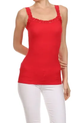 Lace Trim Cami Top