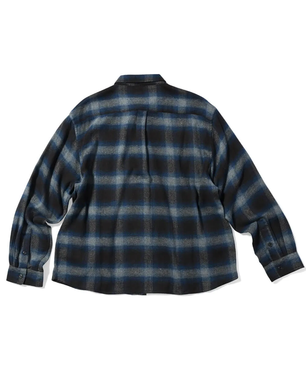 Lafayette Classic Ombre Plaid L/S Shirt Navy