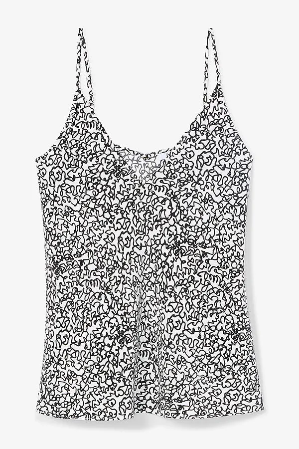 Lisey Cami - Washable Silk :: Scribble Print