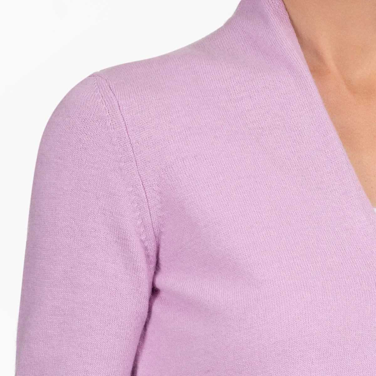 Long One Button Cardigan in Lav Pink