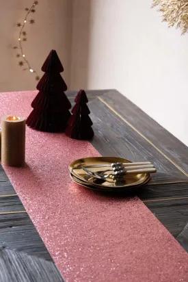Luxe Pink Glitter Table Runner