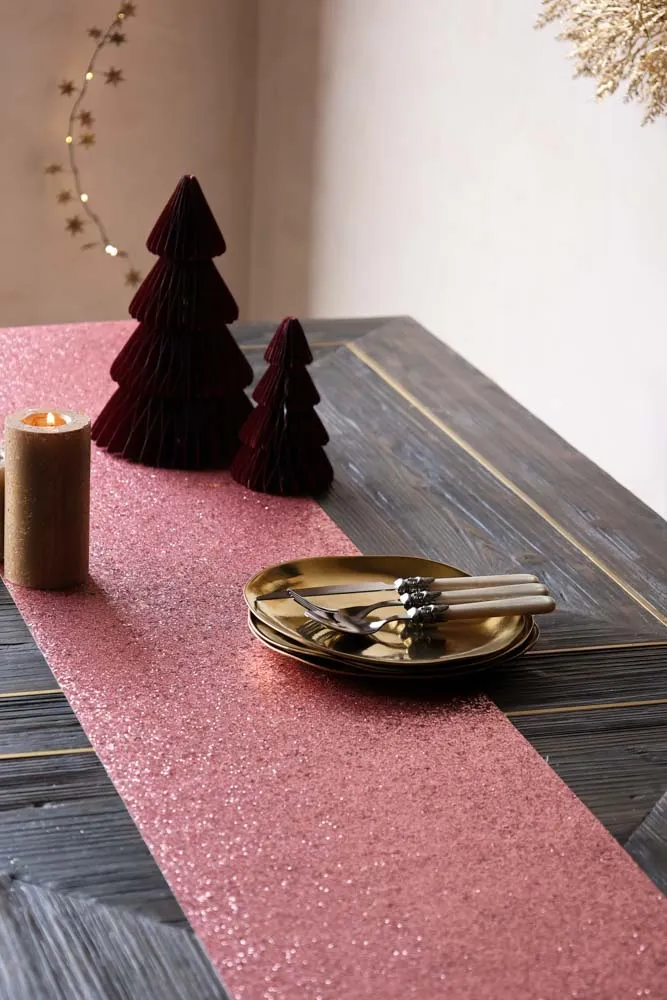 Luxe Pink Glitter Table Runner