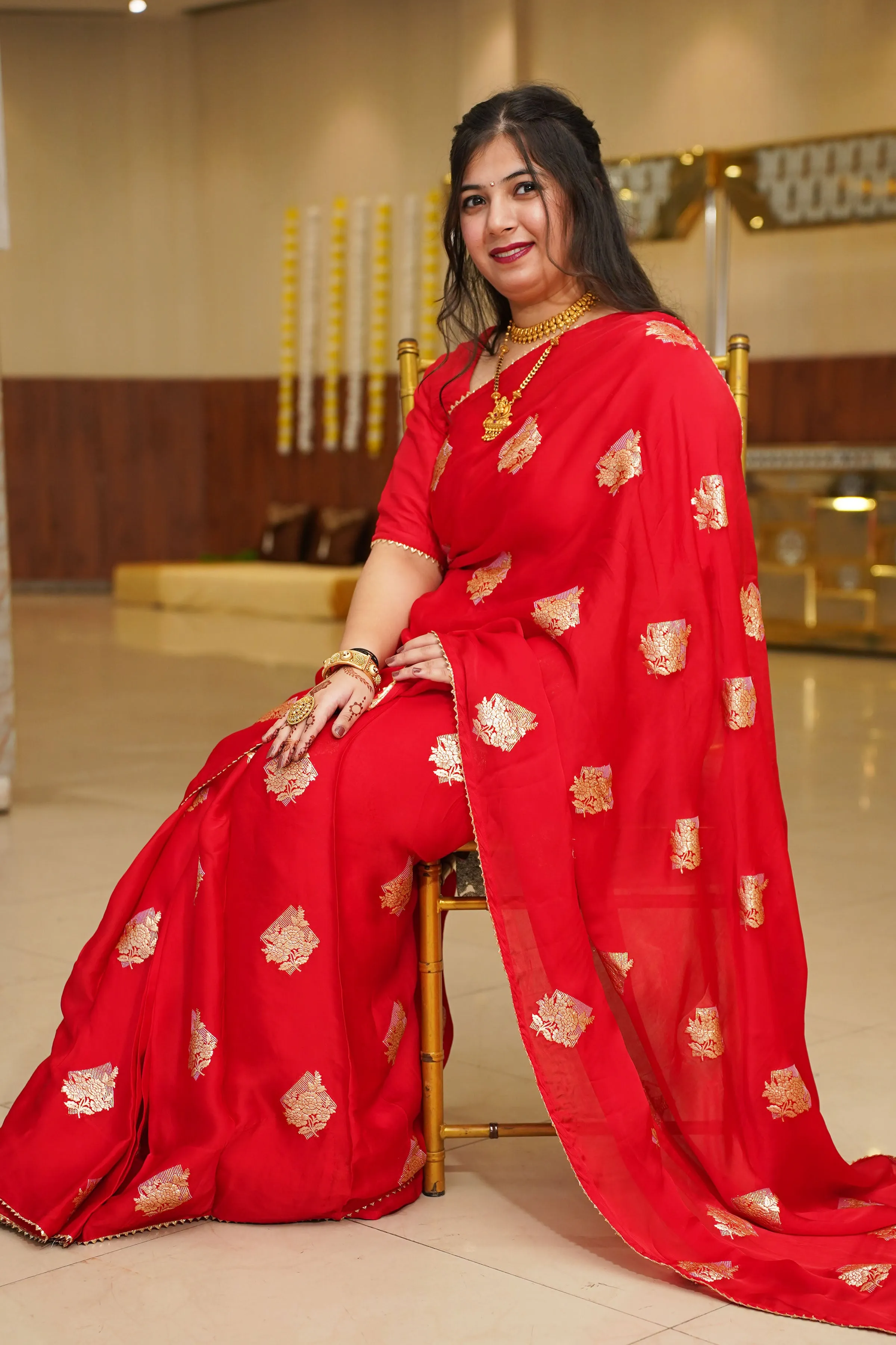 Manika Pre-Draped Jacquard Silk Saree
