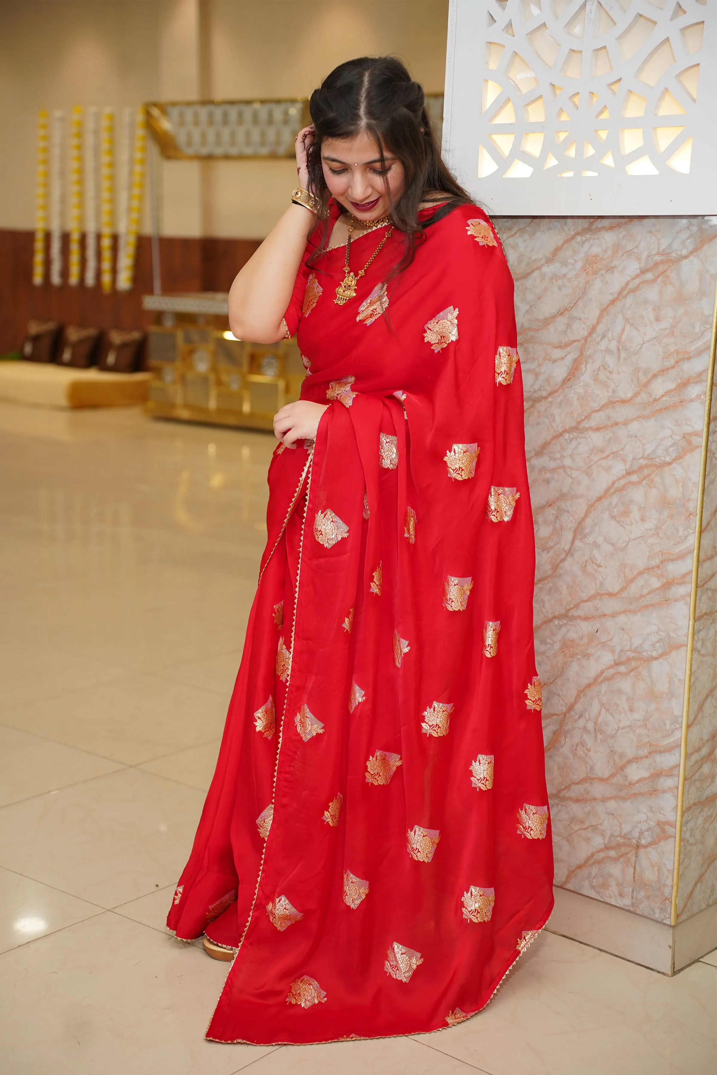 Manika Pre-Draped Jacquard Silk Saree