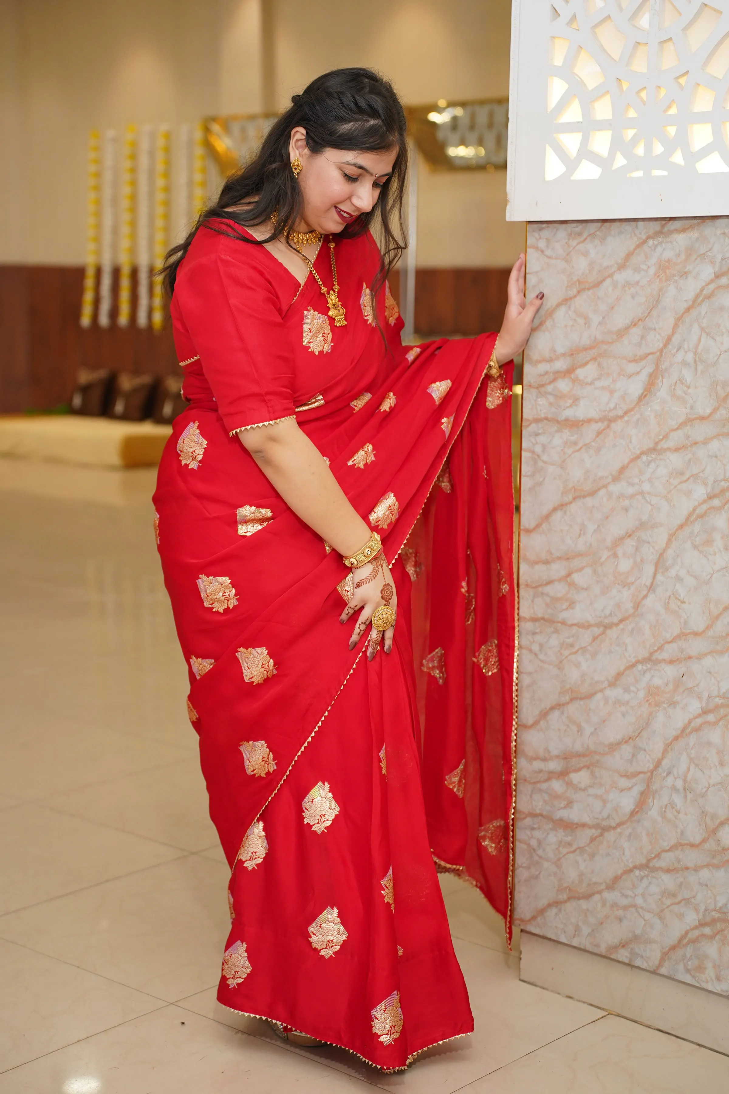 Manika Pre-Draped Jacquard Silk Saree