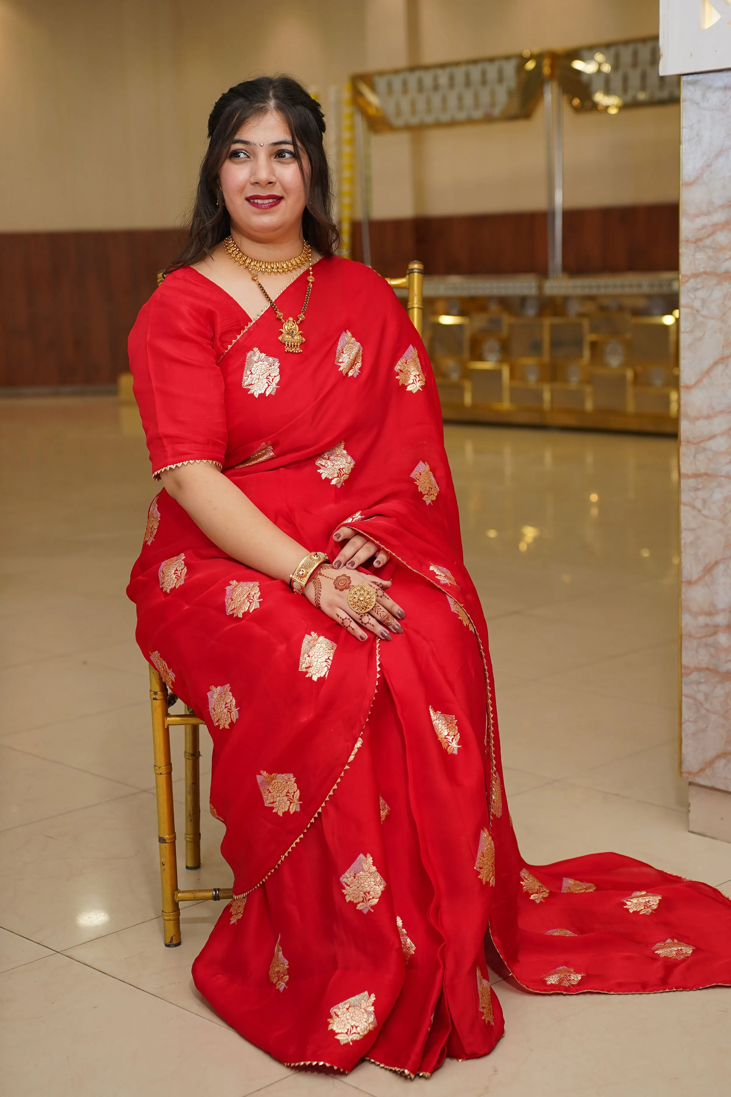 Manika Pre-Draped Jacquard Silk Saree