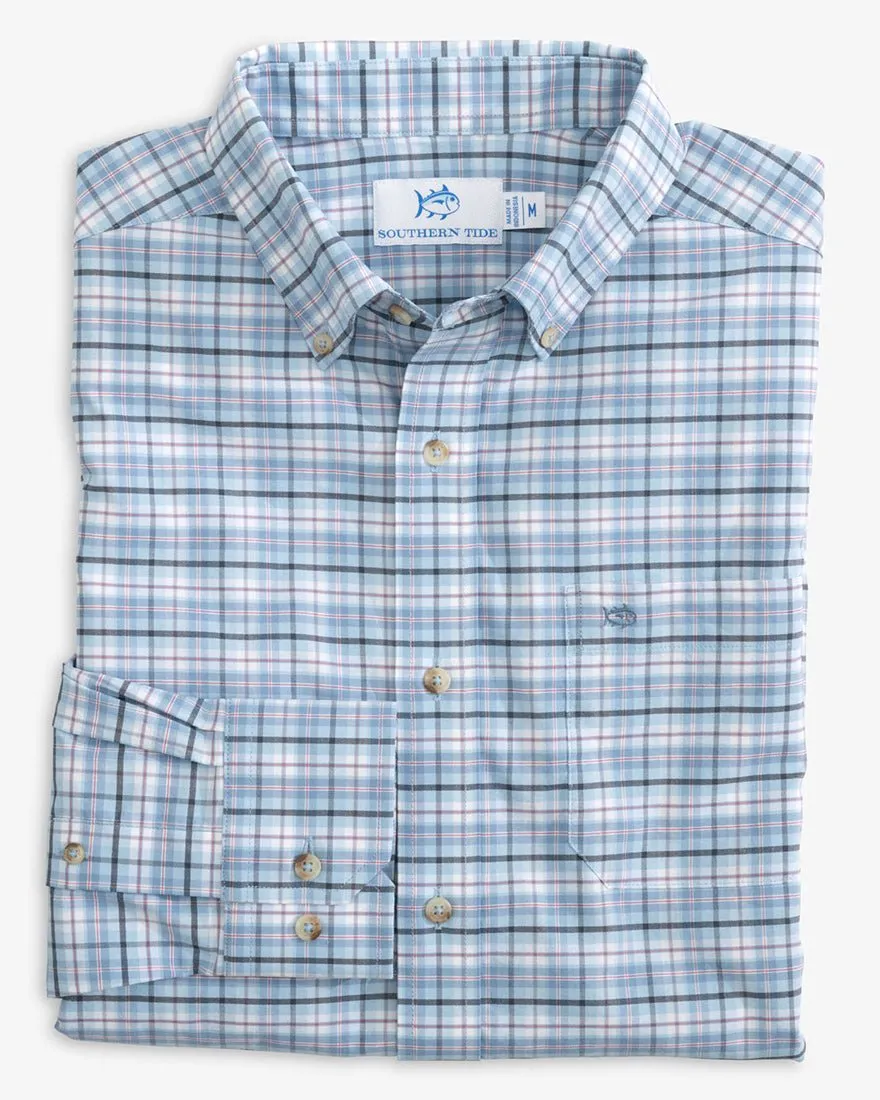 Mens Longsleeve Coastal Passage Patton Plaid Sportshirt