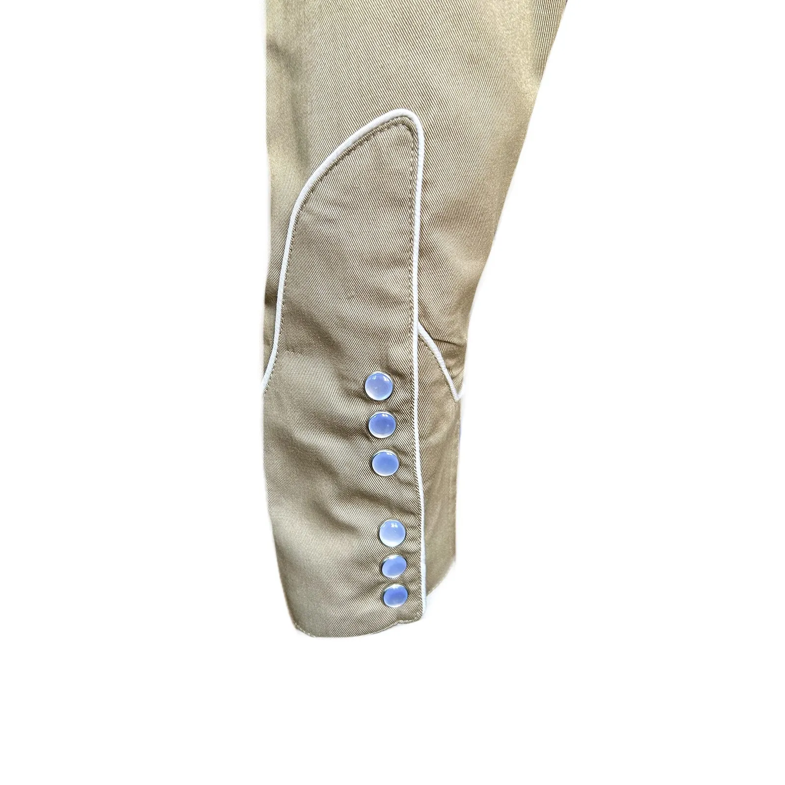 Men's Vintage Khaki Floral Embroidery Western Shirt
