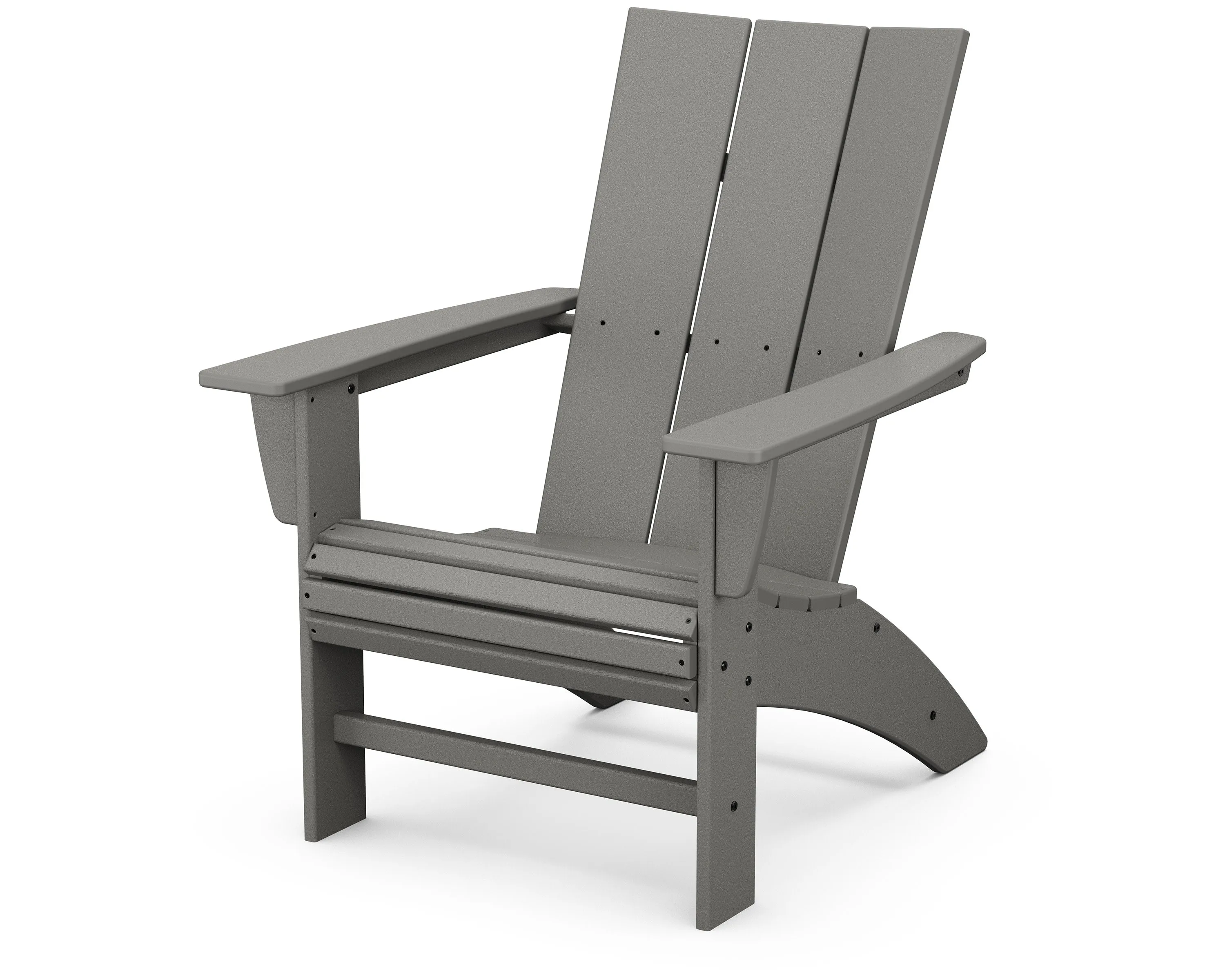 Modern Curveback Adirondack 5-Piece Conversation Set with Fire Pit Table