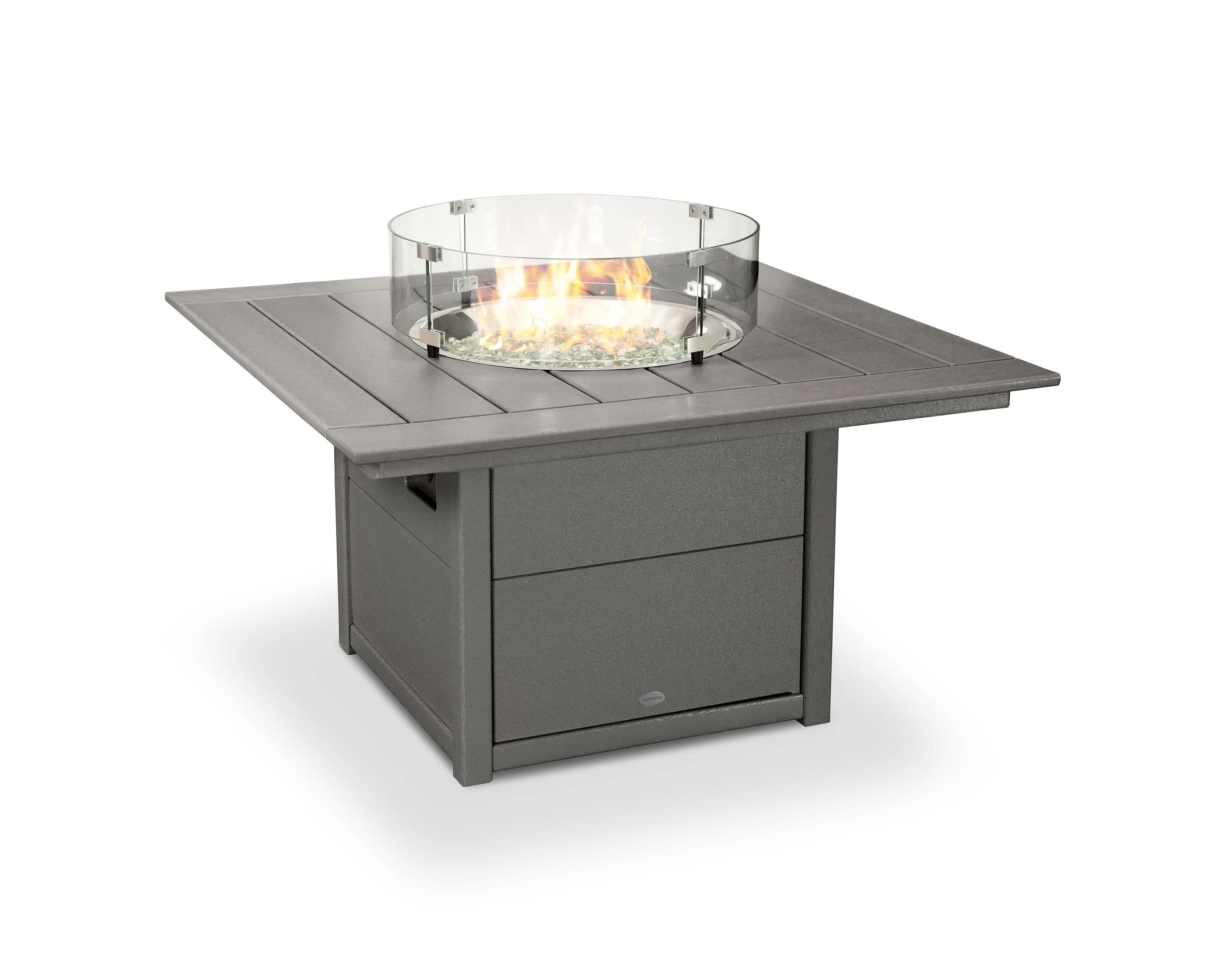 Modern Curveback Adirondack 5-Piece Conversation Set with Fire Pit Table