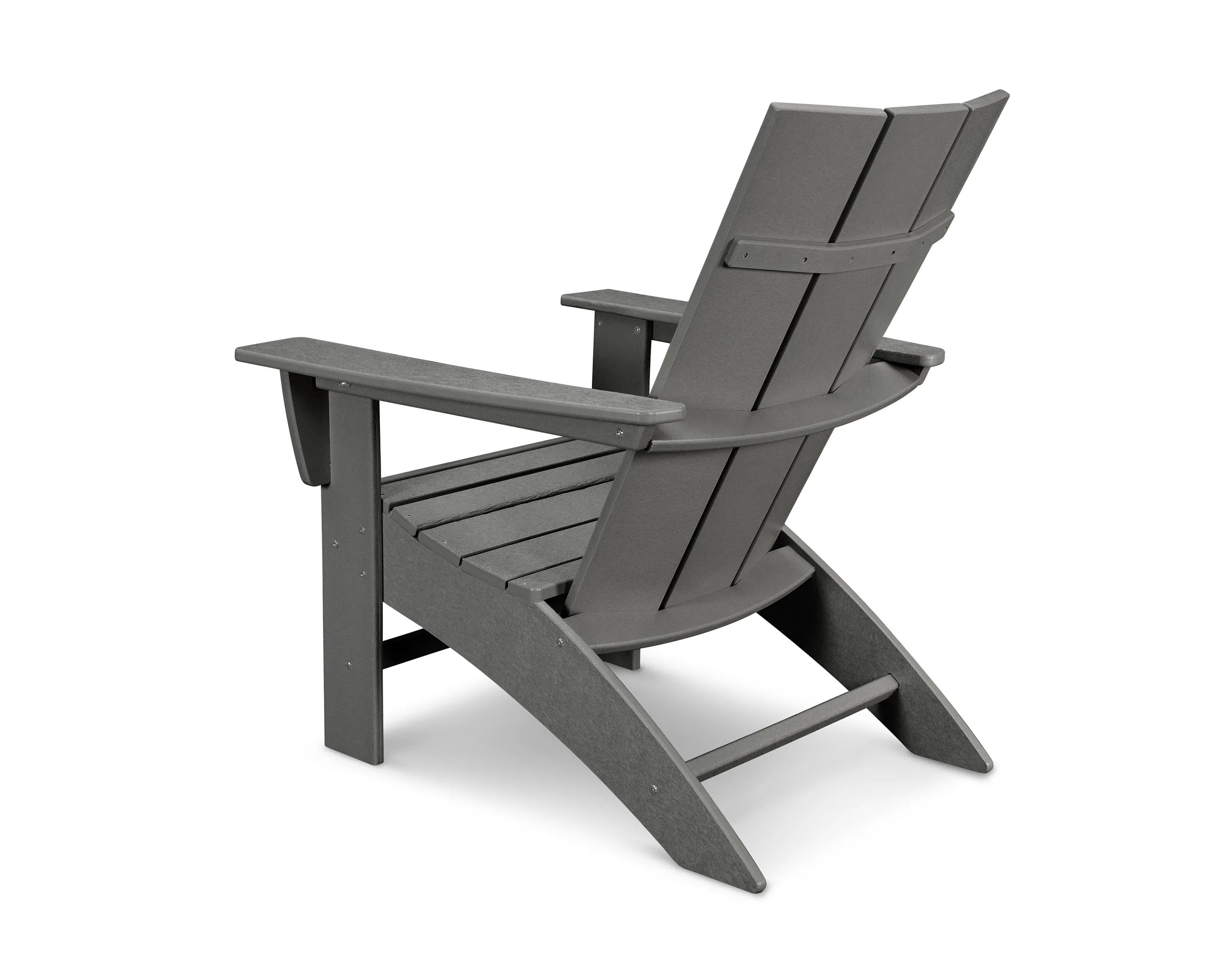 Modern Curveback Adirondack 5-Piece Conversation Set with Fire Pit Table