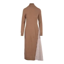 Luxurious Asymmetrical Wool-Cashmere Turtleneck Dress by Naadam