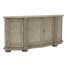 Natural Smokey Wood Demilune Sideboard