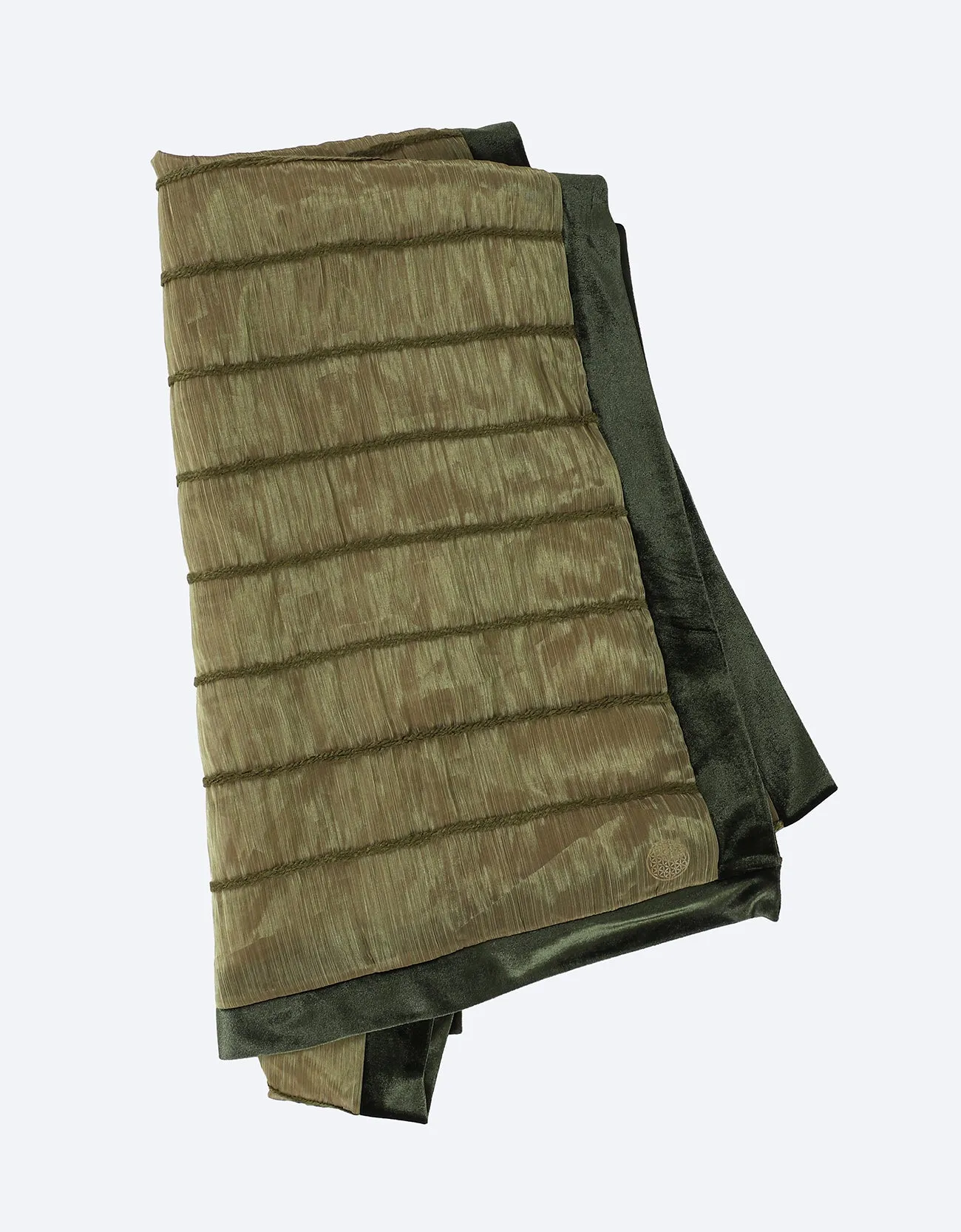 Organza scarf with velvet trims