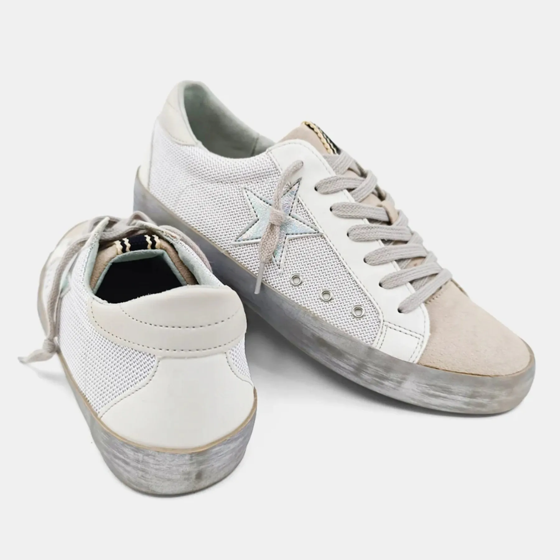 Paula White Mesh Sneakers