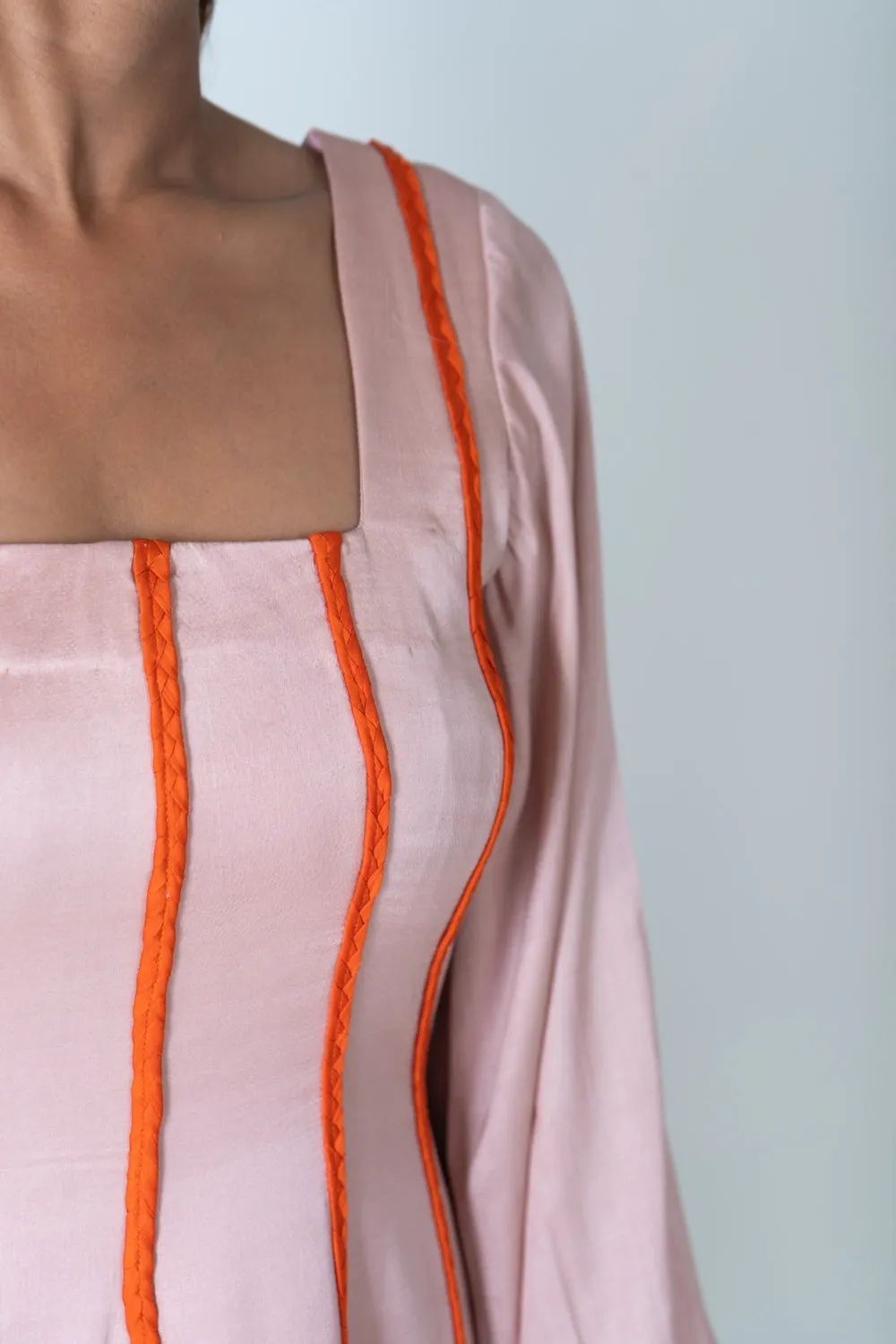 Pink Maxi Dress With Handmade Braids