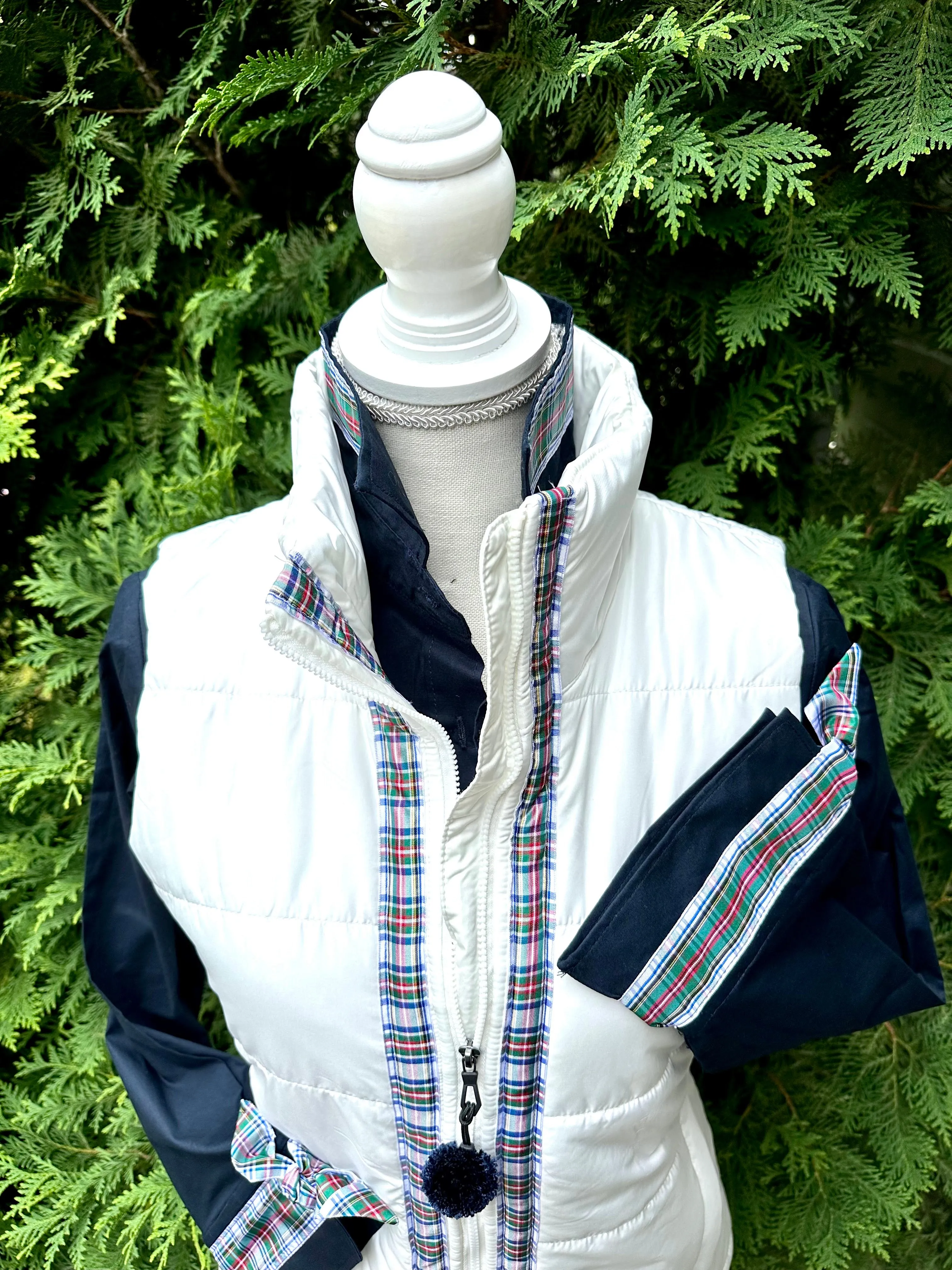SALE - XS, S & XL ONLY - Maggie May Ribbon Puffer Vest (PF38) *FINAL SALE*
