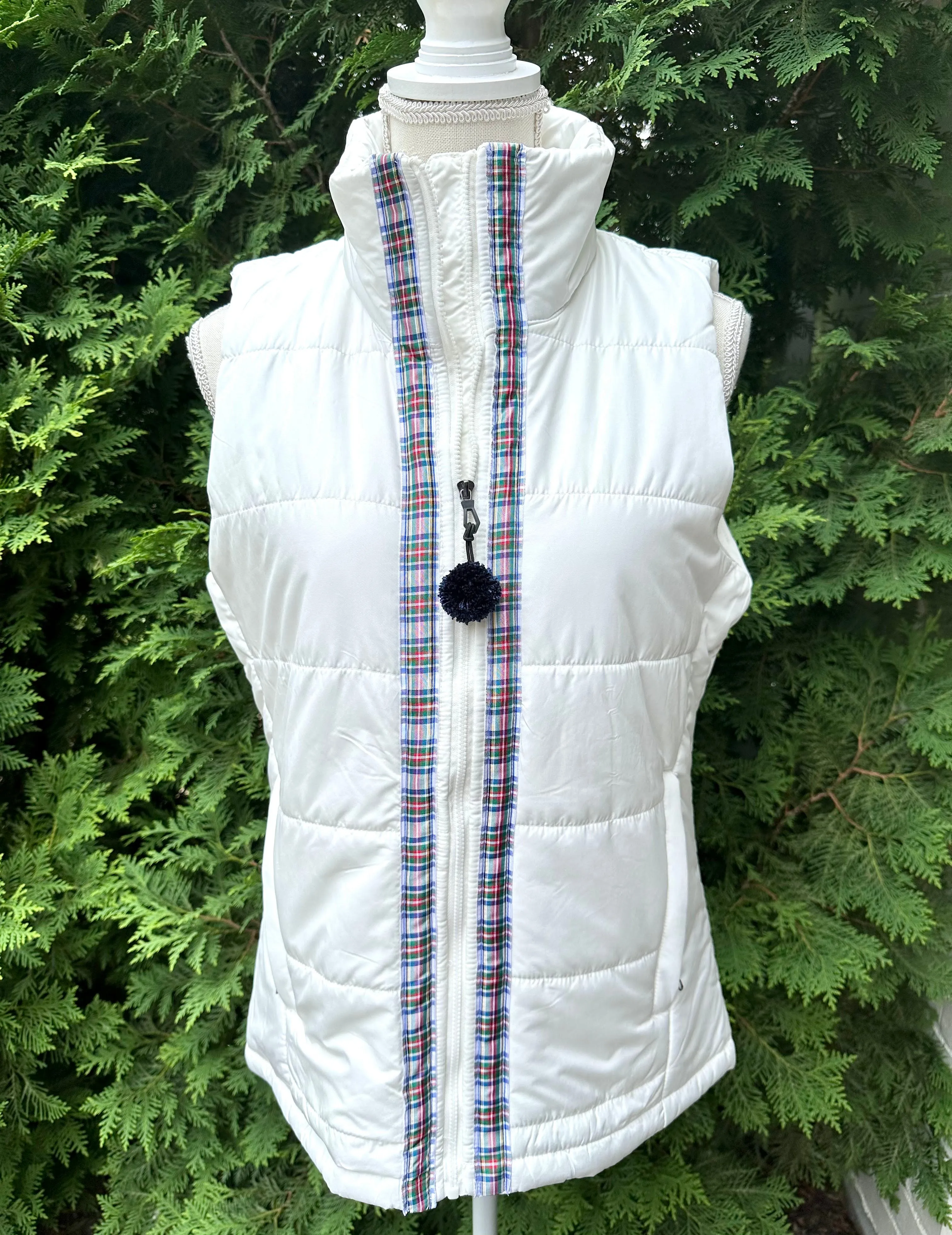 SALE - XS, S & XL ONLY - Maggie May Ribbon Puffer Vest (PF38) *FINAL SALE*